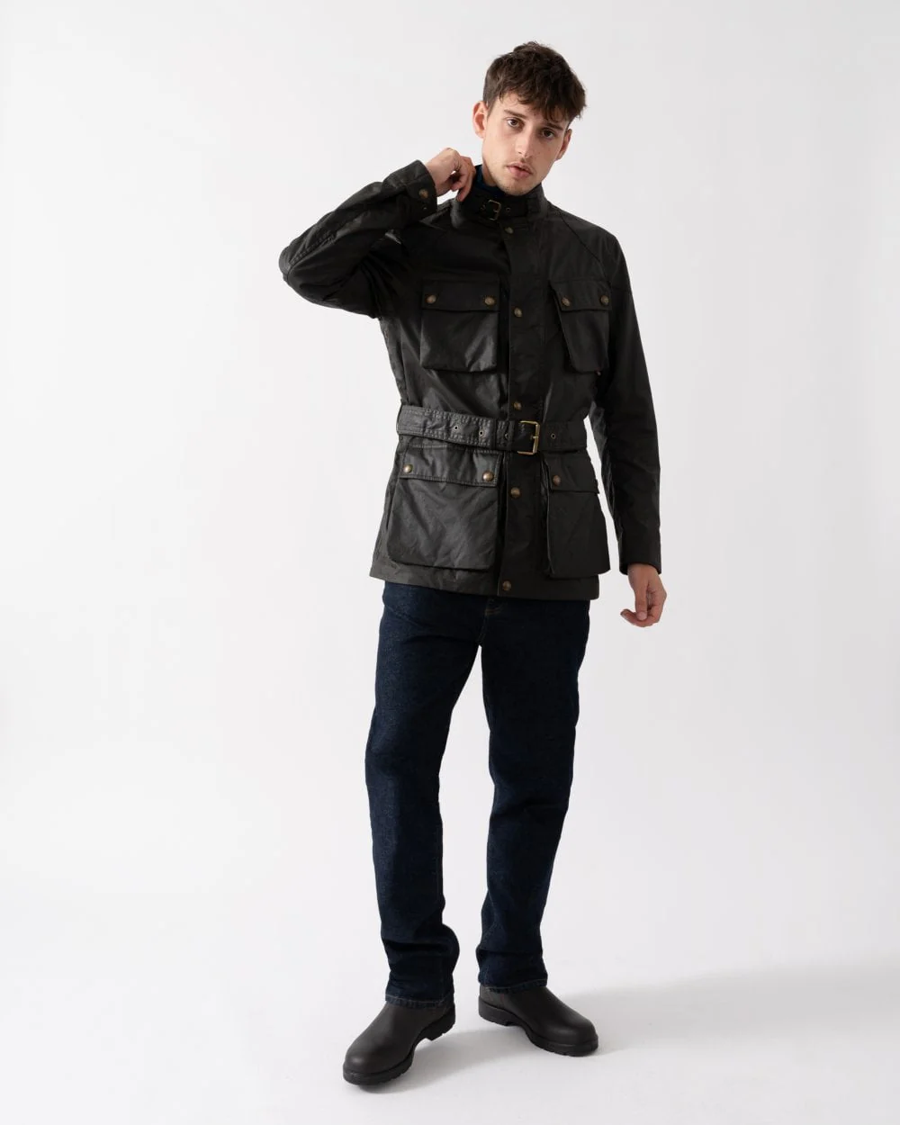 Belstaff Mens Trialmaster Jacket - Faded Olive - Image 2