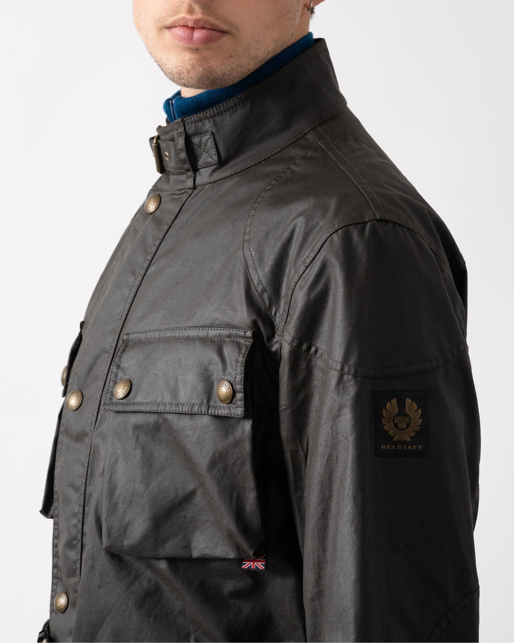 Belstaff Mens Trialmaster Jacket - Faded Olive - Image 7
