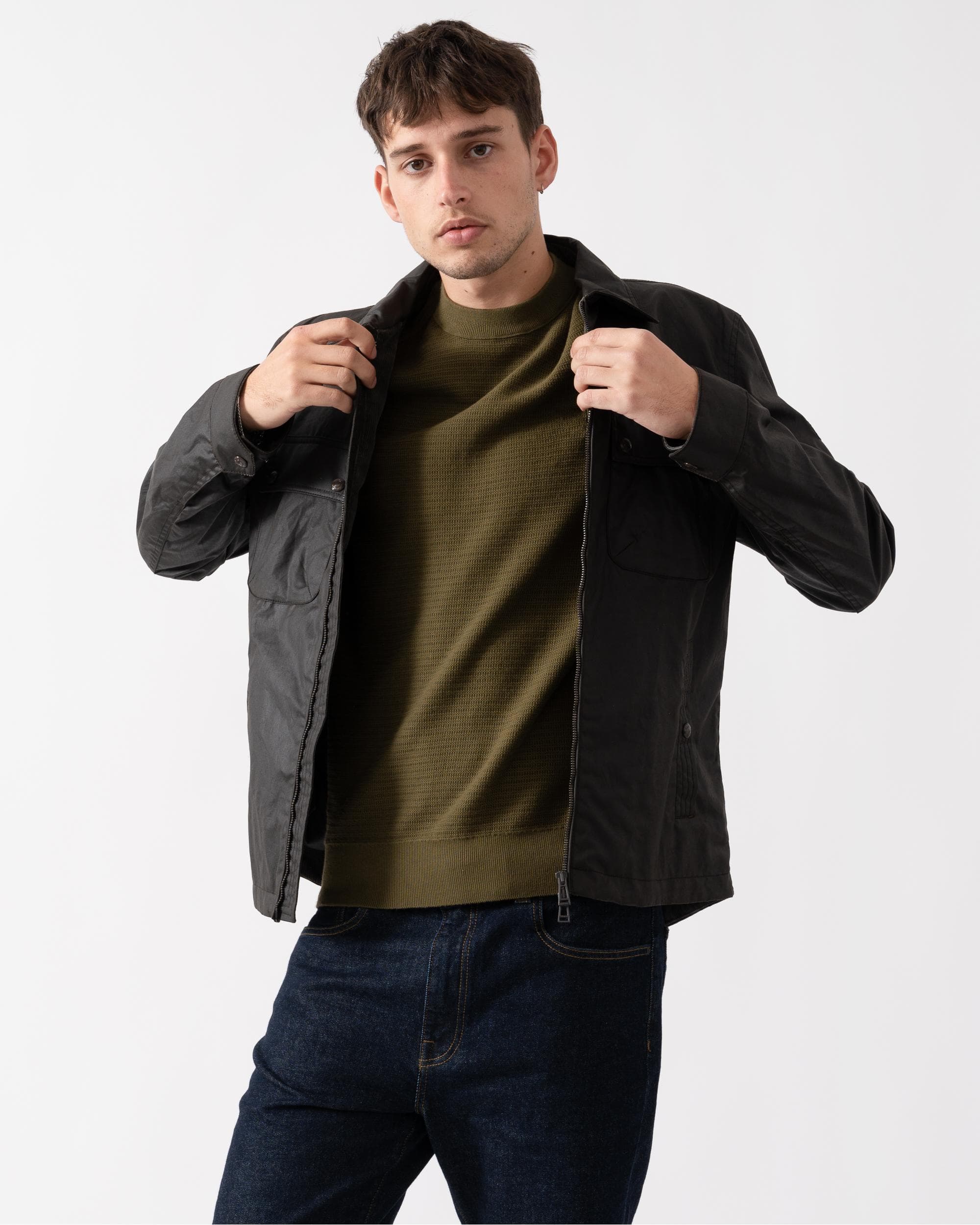 Belstaff Mens Waxed Cotton Tour Overshirt - Image 2