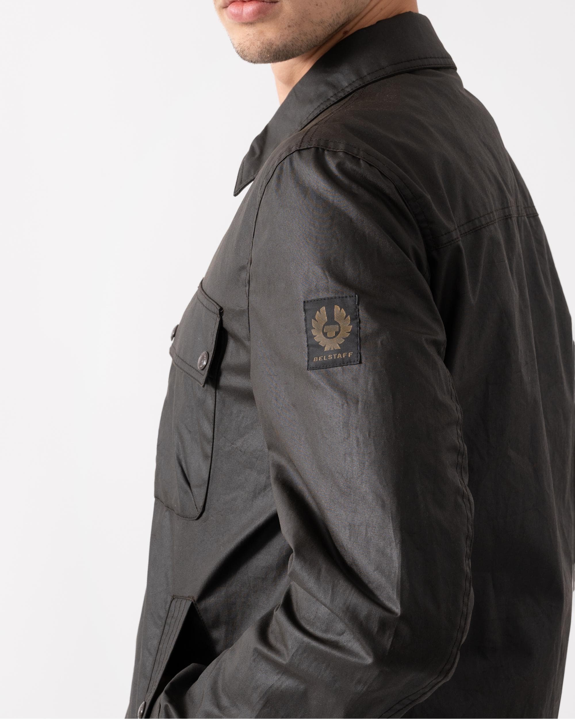 Belstaff Mens Waxed Cotton Tour Overshirt - Image 3