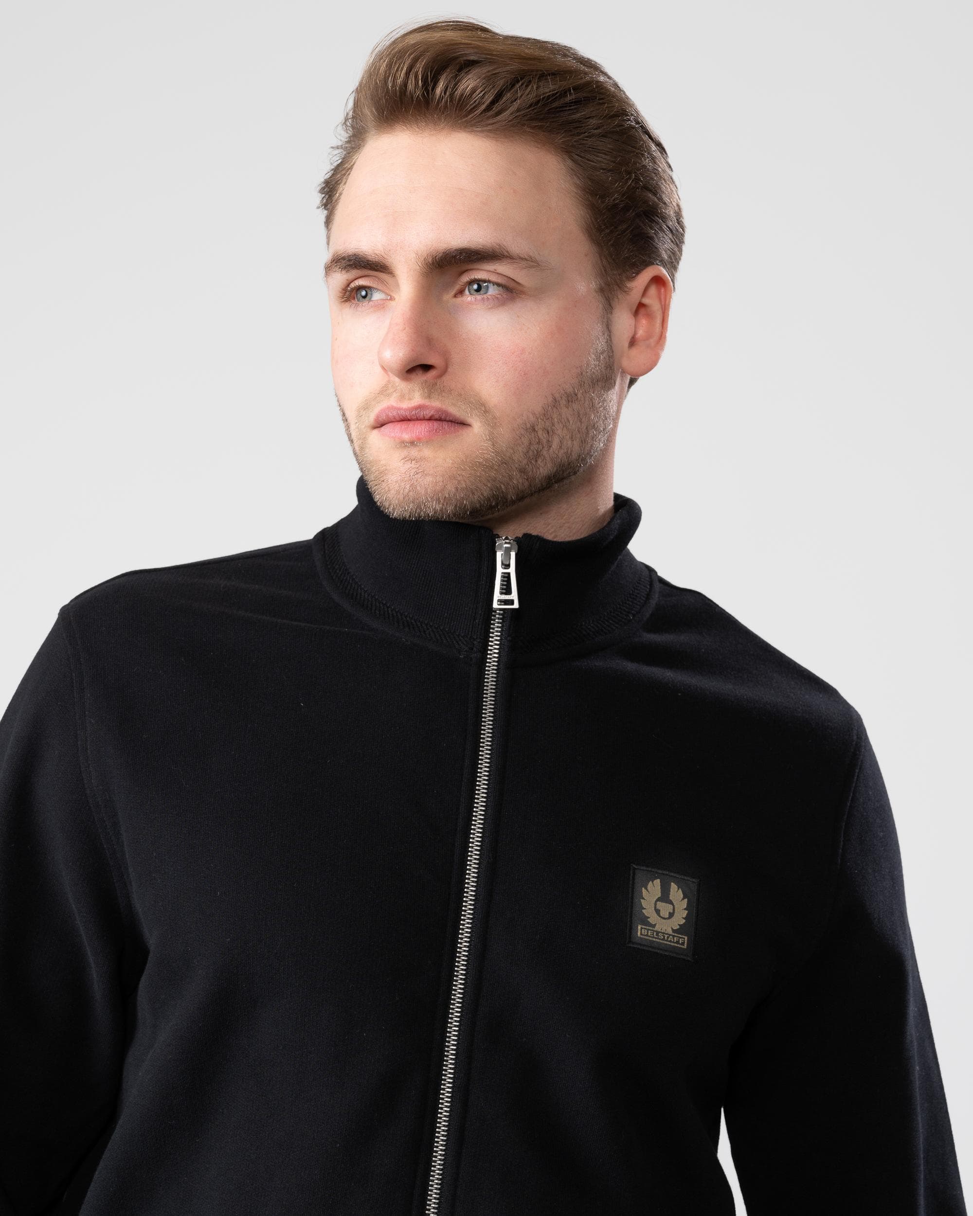 Belstaff Mens Zip Through Sweatshirt - Black - Image 5