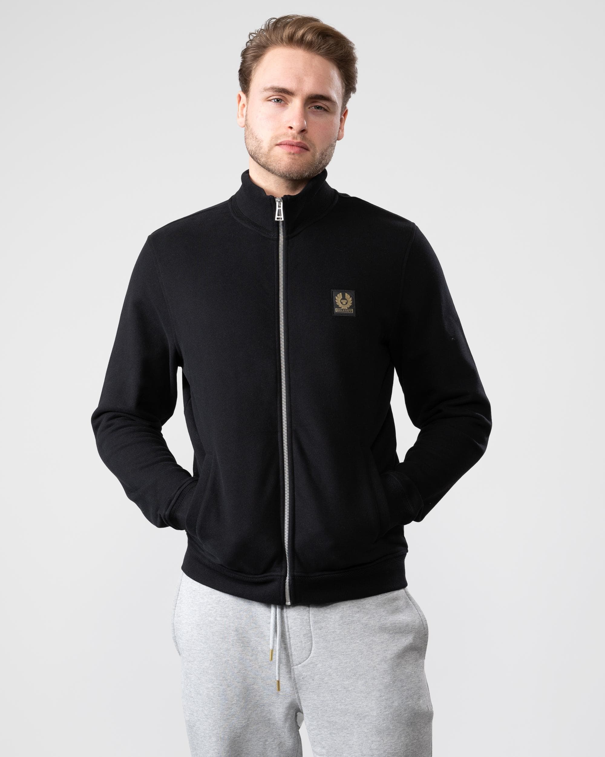 Belstaff Mens Zip Through Sweatshirt - Black - Image 6