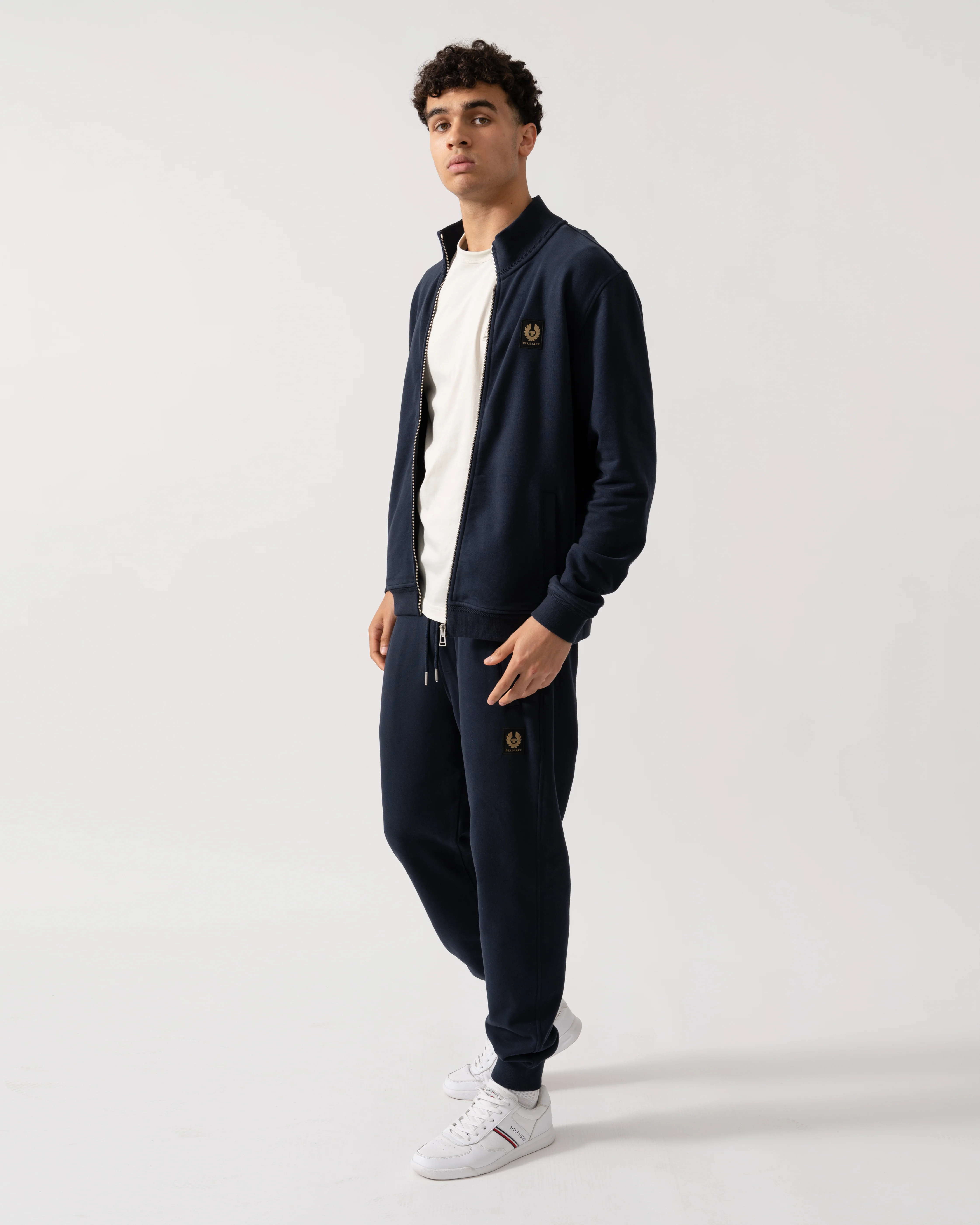 Belstaff Mens Zip Through Sweatshirt - Dark Ink - Image 3