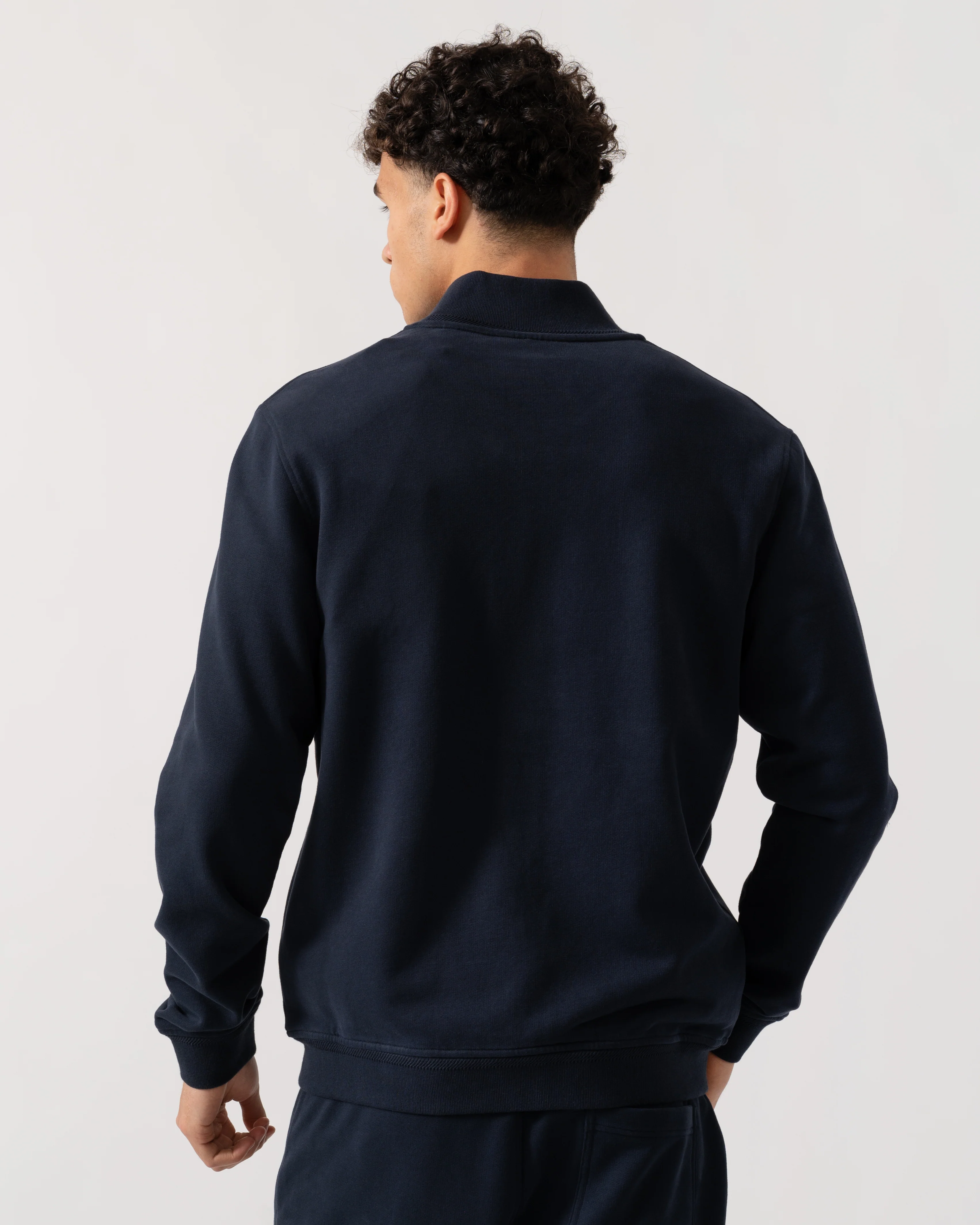 Belstaff Mens Zip Through Sweatshirt - Dark Ink - Image 5