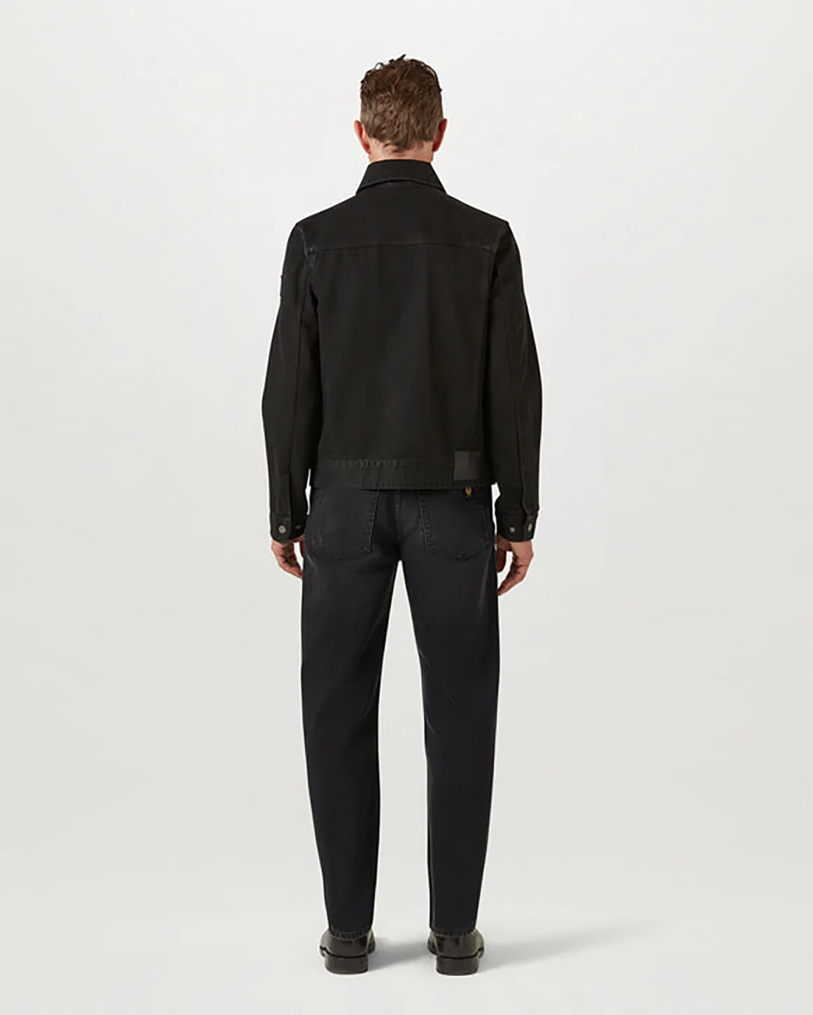 Belstaff Piston Mens Trucker Jacket - Washed Black - Image 3