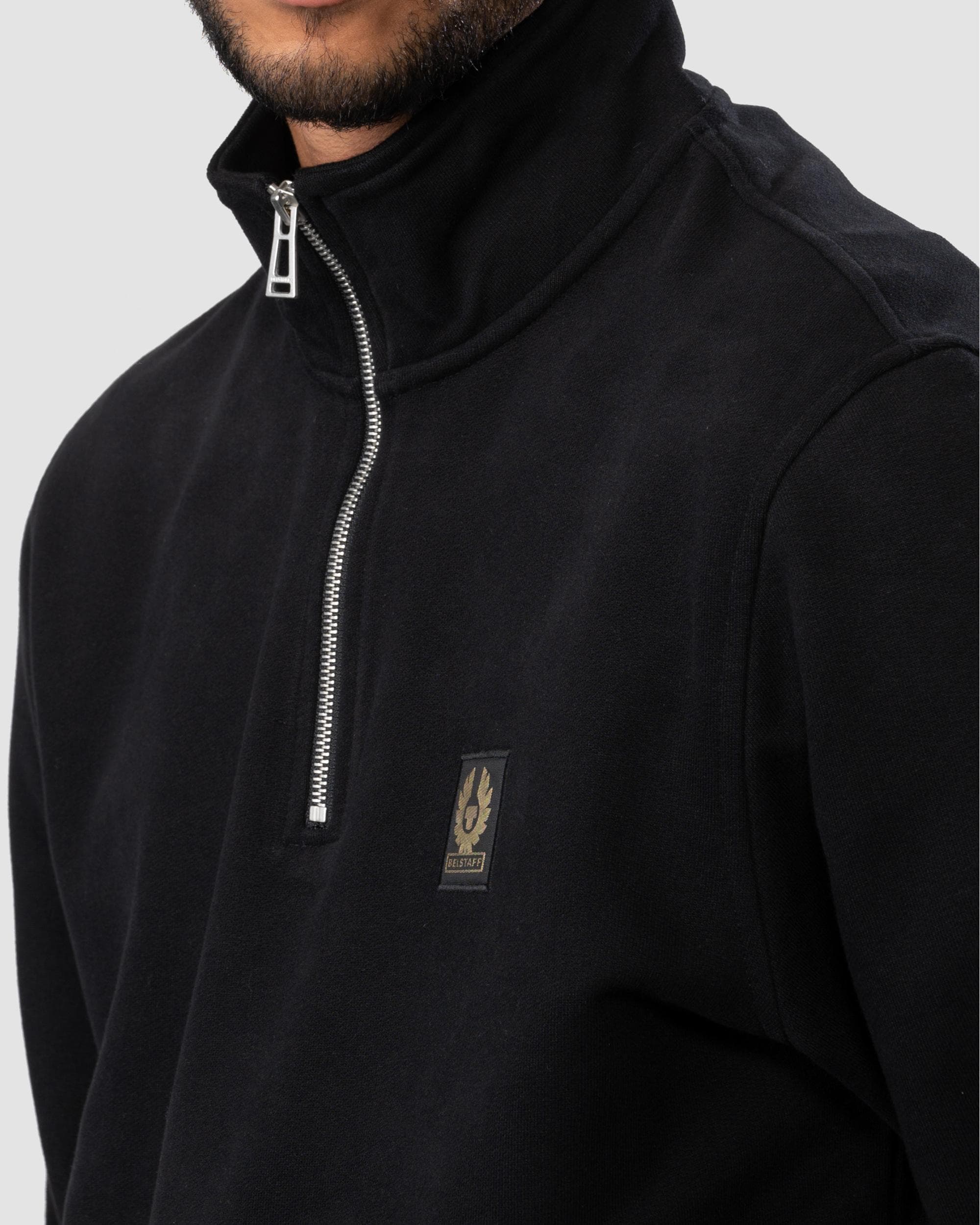Belstaff Quarter Zip Sweatshirt - Black - Image 3