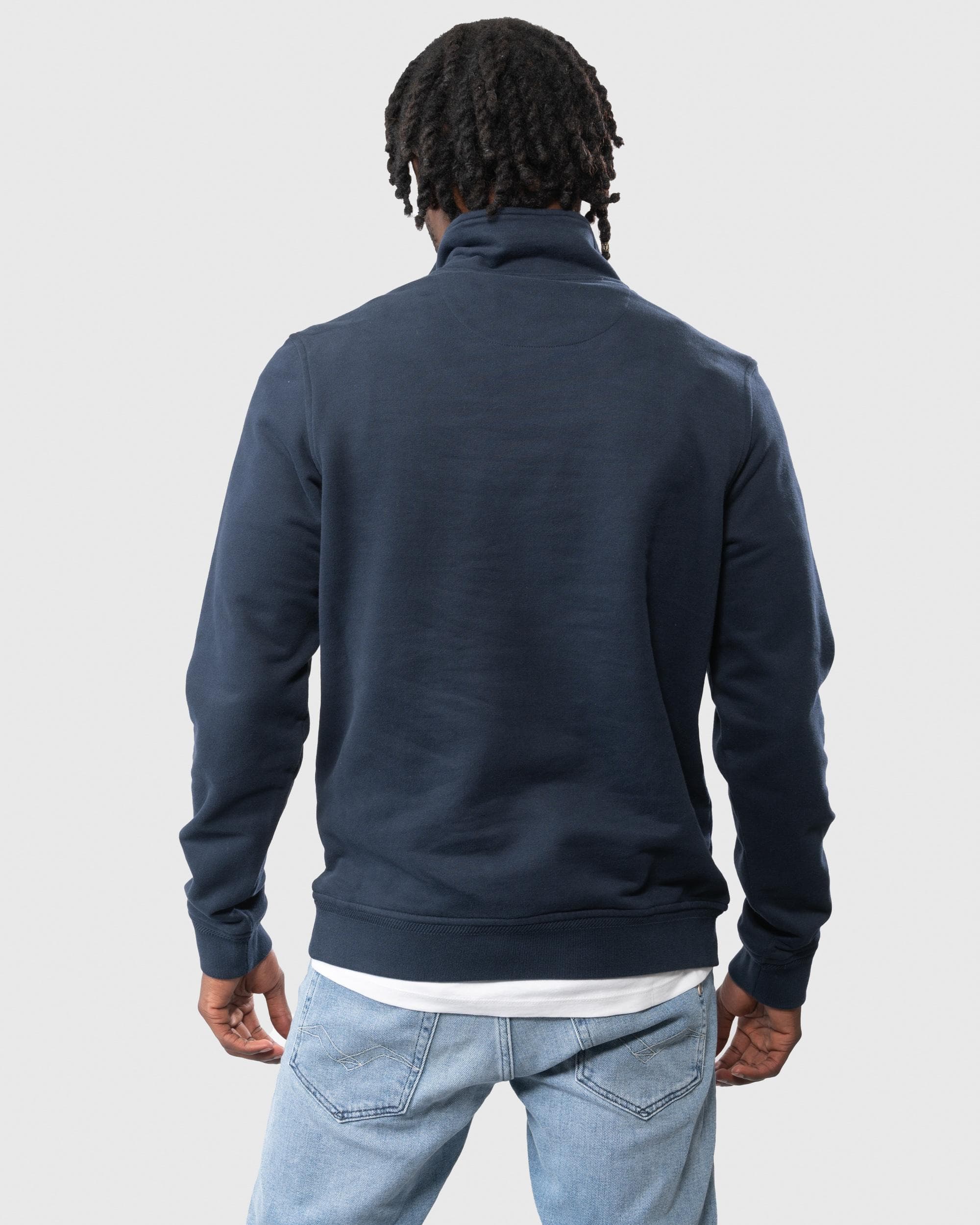Belstaff Quarter Zip Sweatshirt - Dark Ink - Image 6