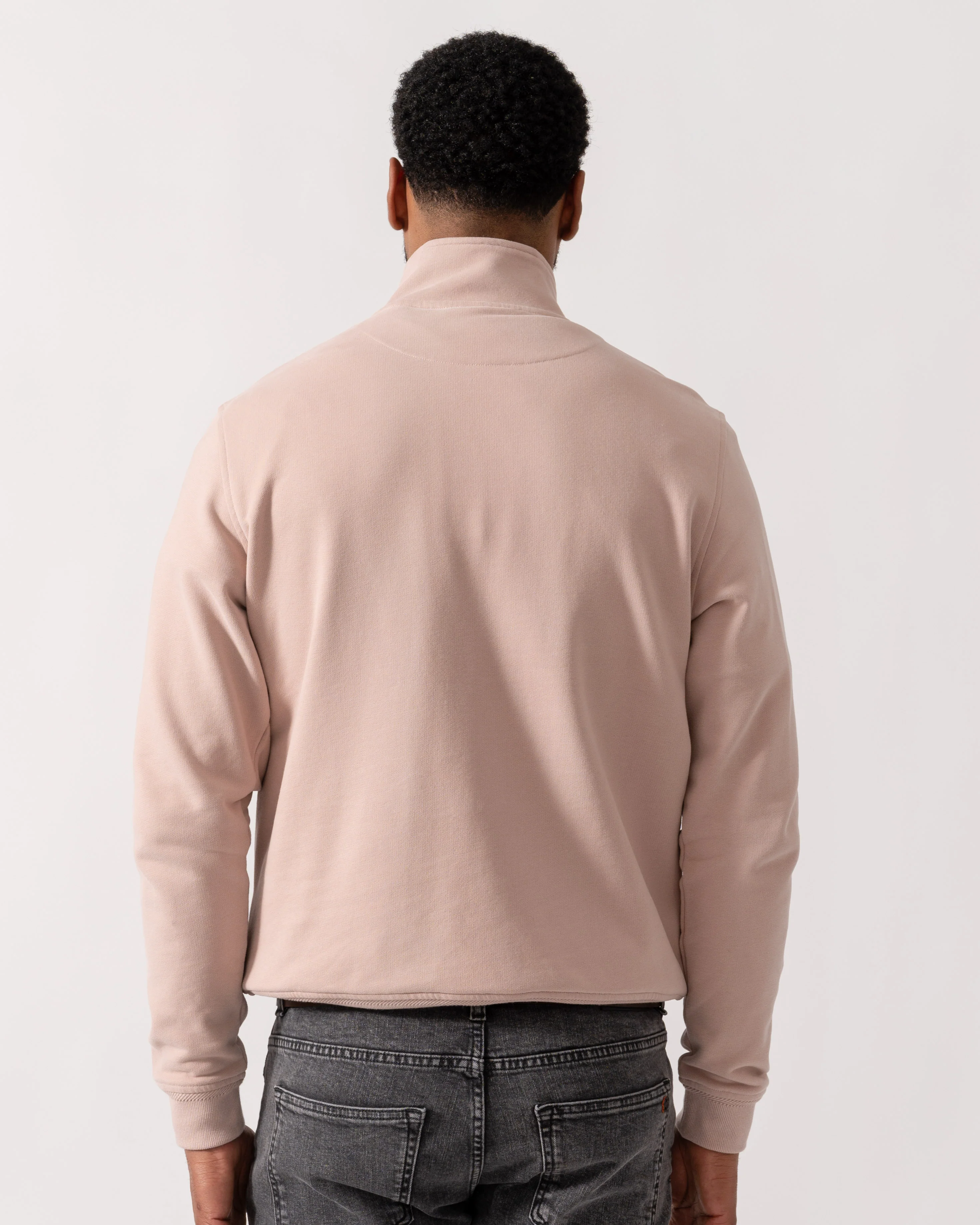Belstaff Quarter Zip Sweatshirt - Dusk Pink - Image 4