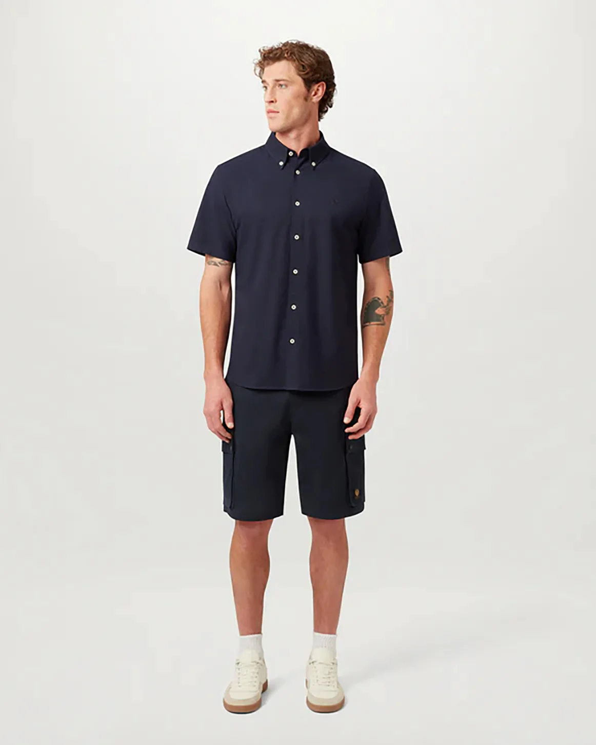Belstaff Route Mens Cargo Shorts - Dark Ink - Image 3