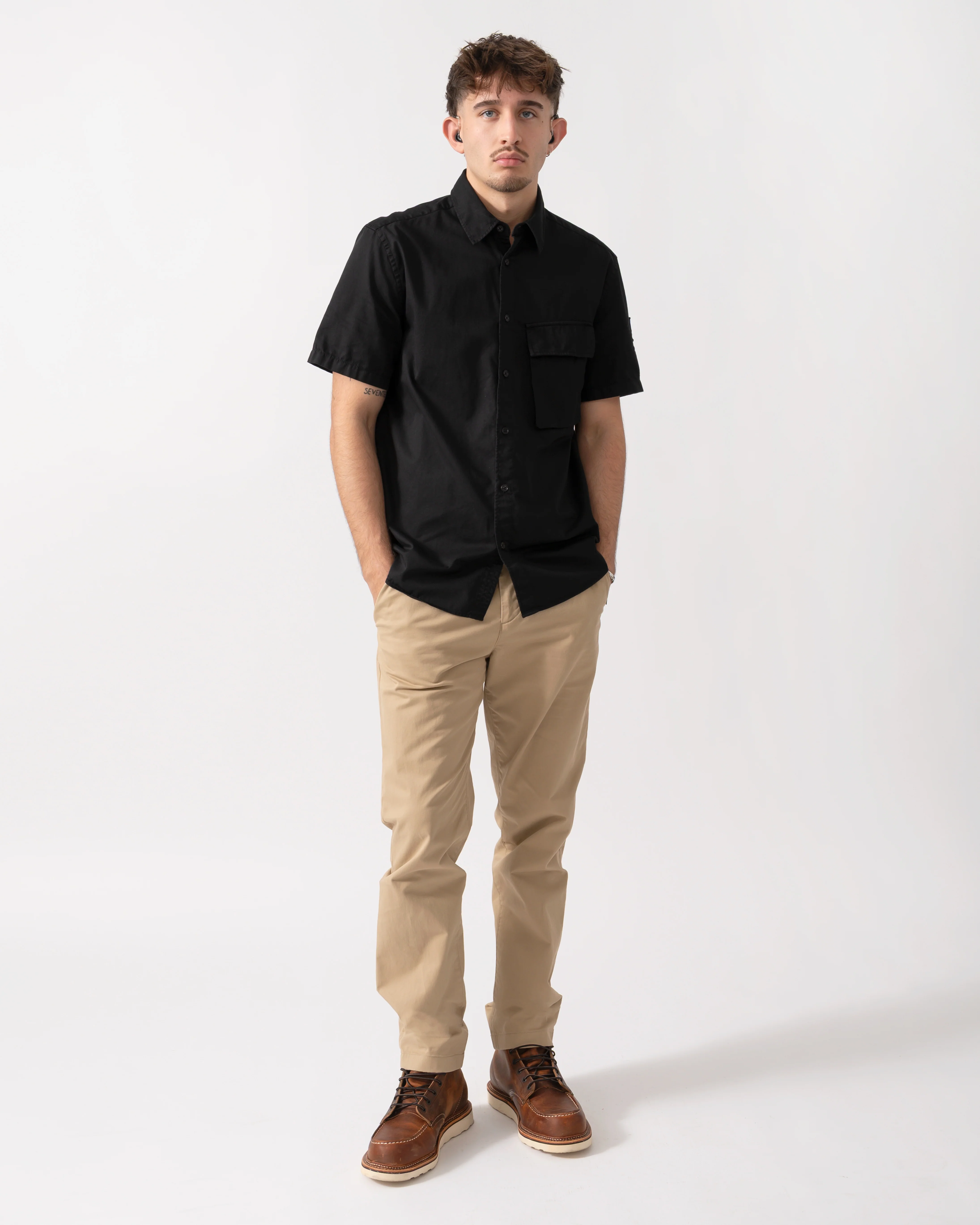 Belstaff Scale Mens Short Sleeve Shirt - Black - Image 2