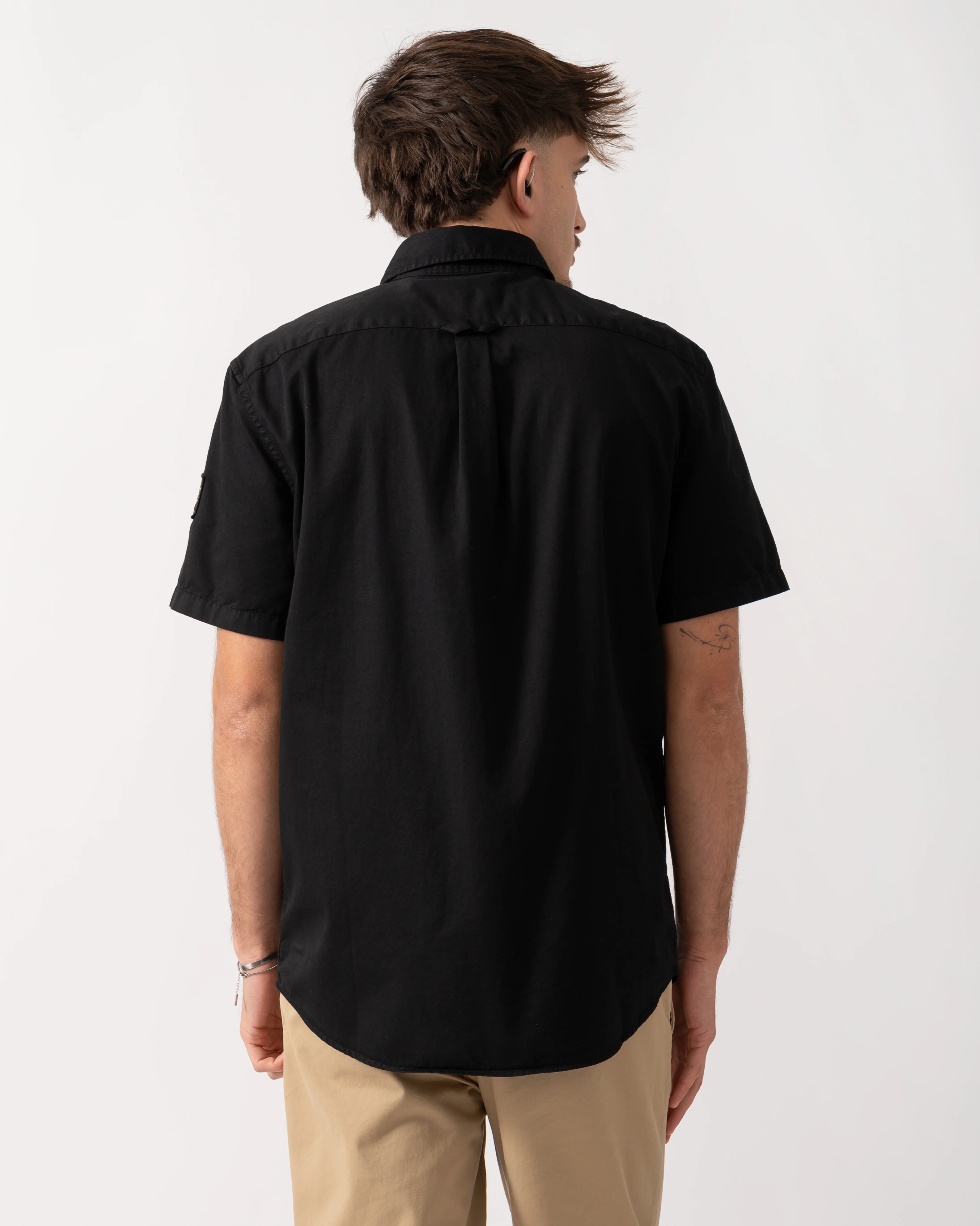 Belstaff Scale Mens Short Sleeve Shirt - Black - Image 4