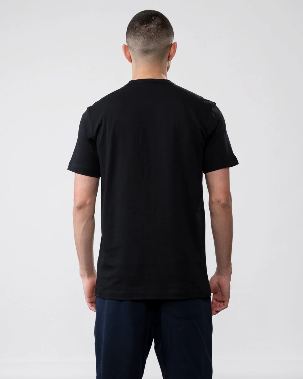 Belstaff Short Sleeved Mens Logo Patch T-Shirt - Black - Image 4