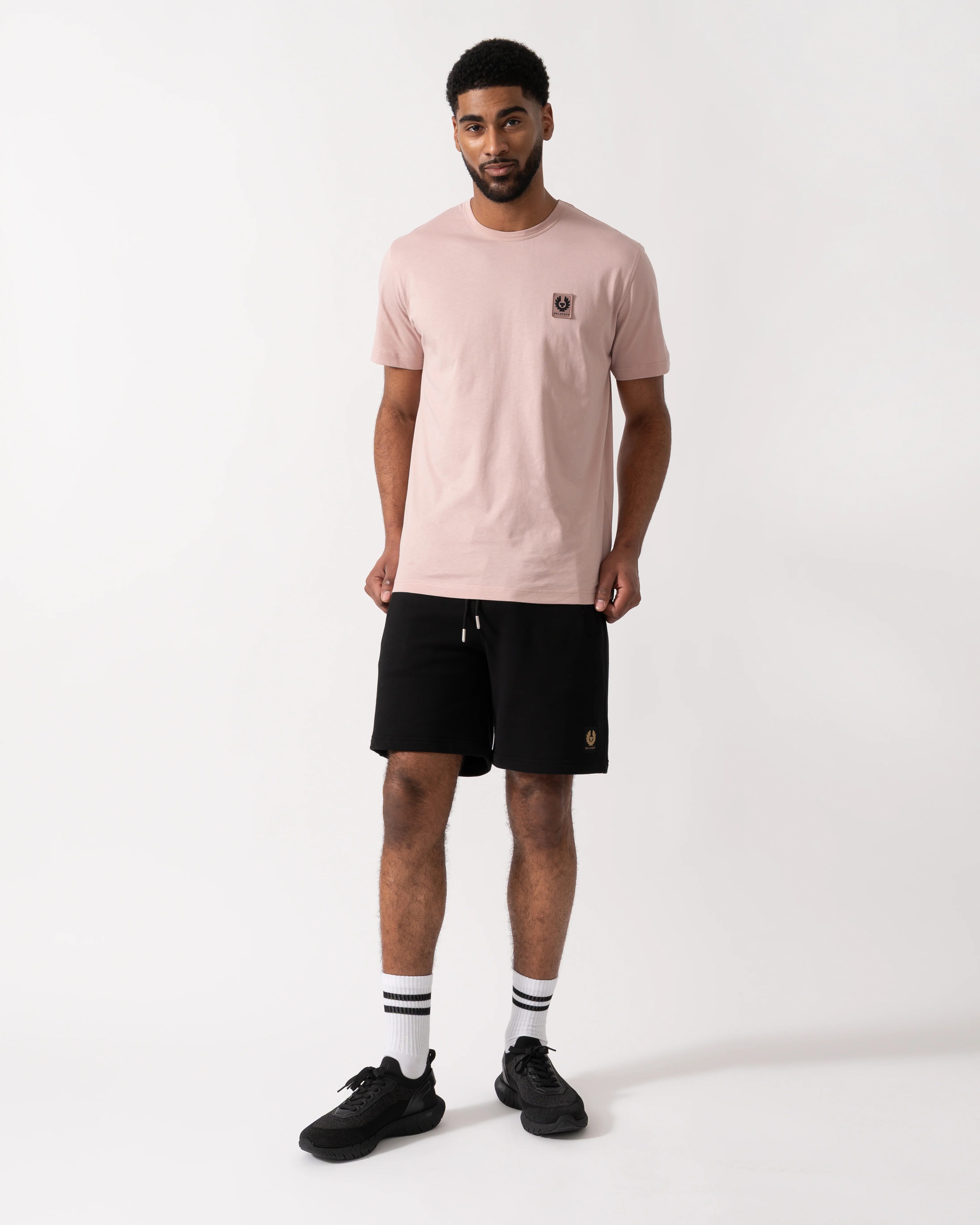 Belstaff Short Sleeved Mens Logo Patch T-Shirt - Dusk Pink - Image 2