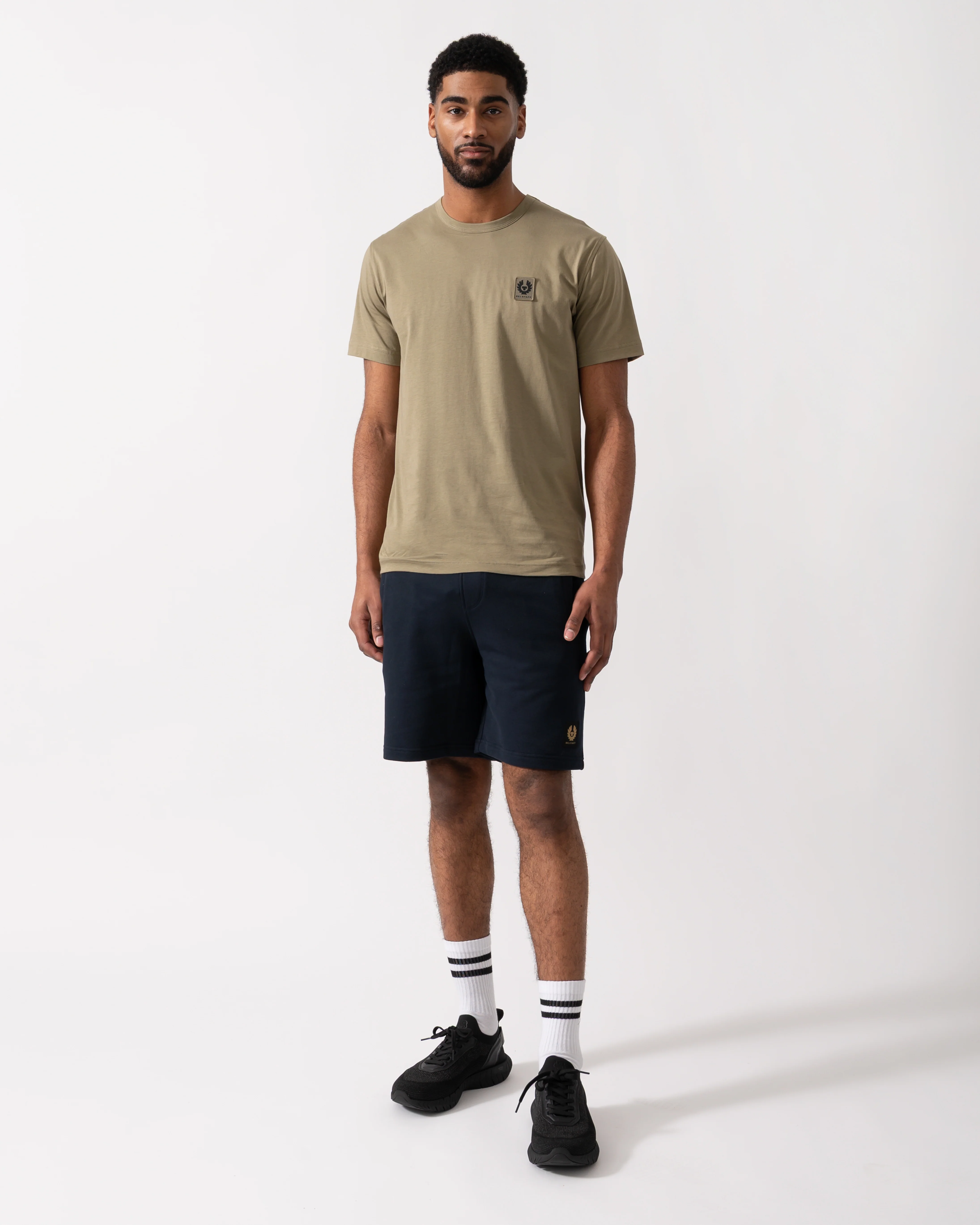 Belstaff Mens Short Sleeved Logo Patch T-Shirt - Fatigue Green - Image 2