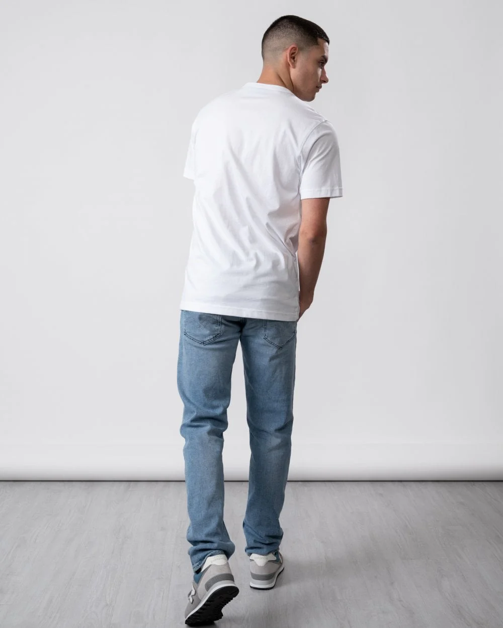 Belstaff Short Sleeved Mens Logo Patch T-Shirt - White - Image 4