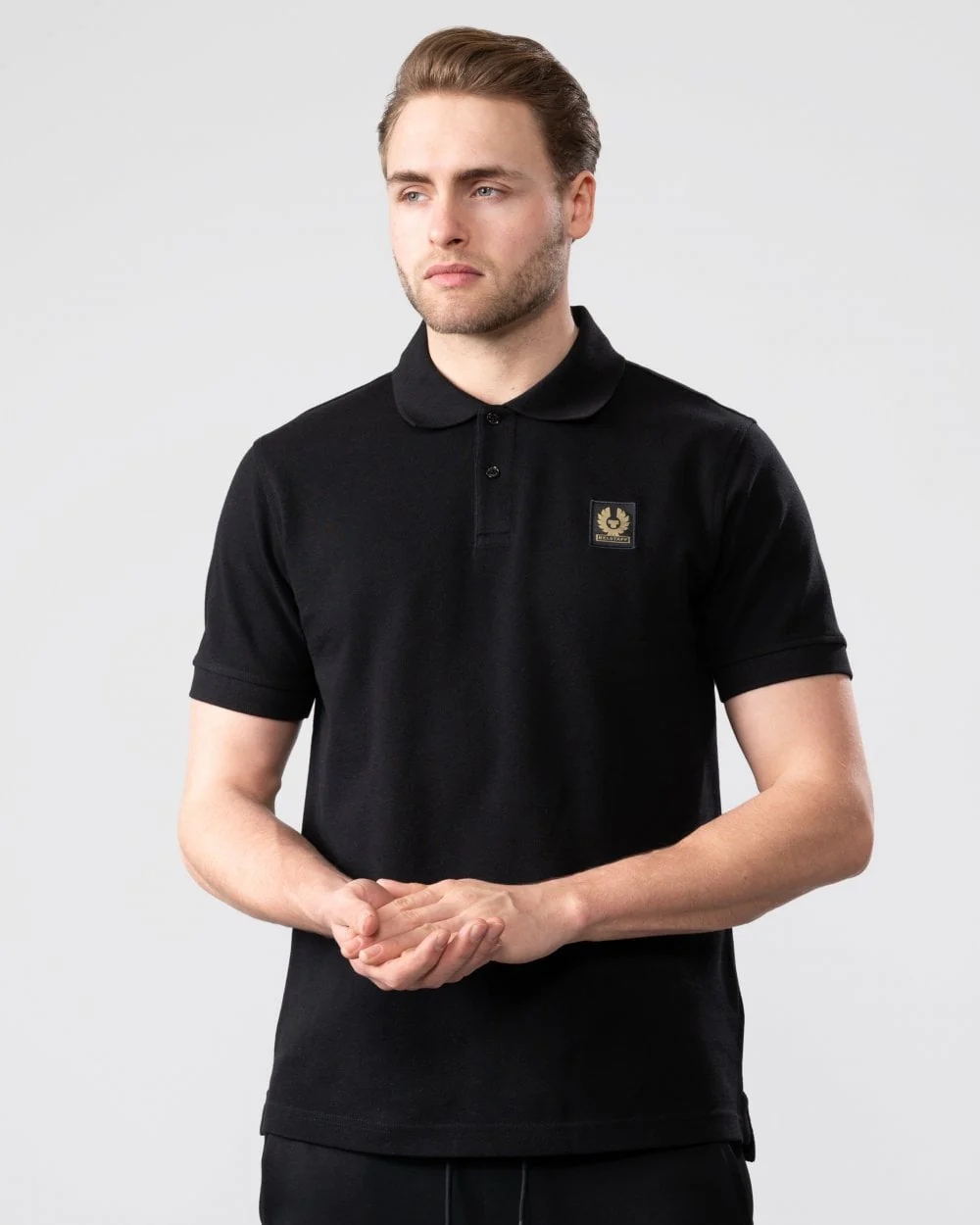 Belstaff Short Sleeved Mens Polo - Black - Image 4