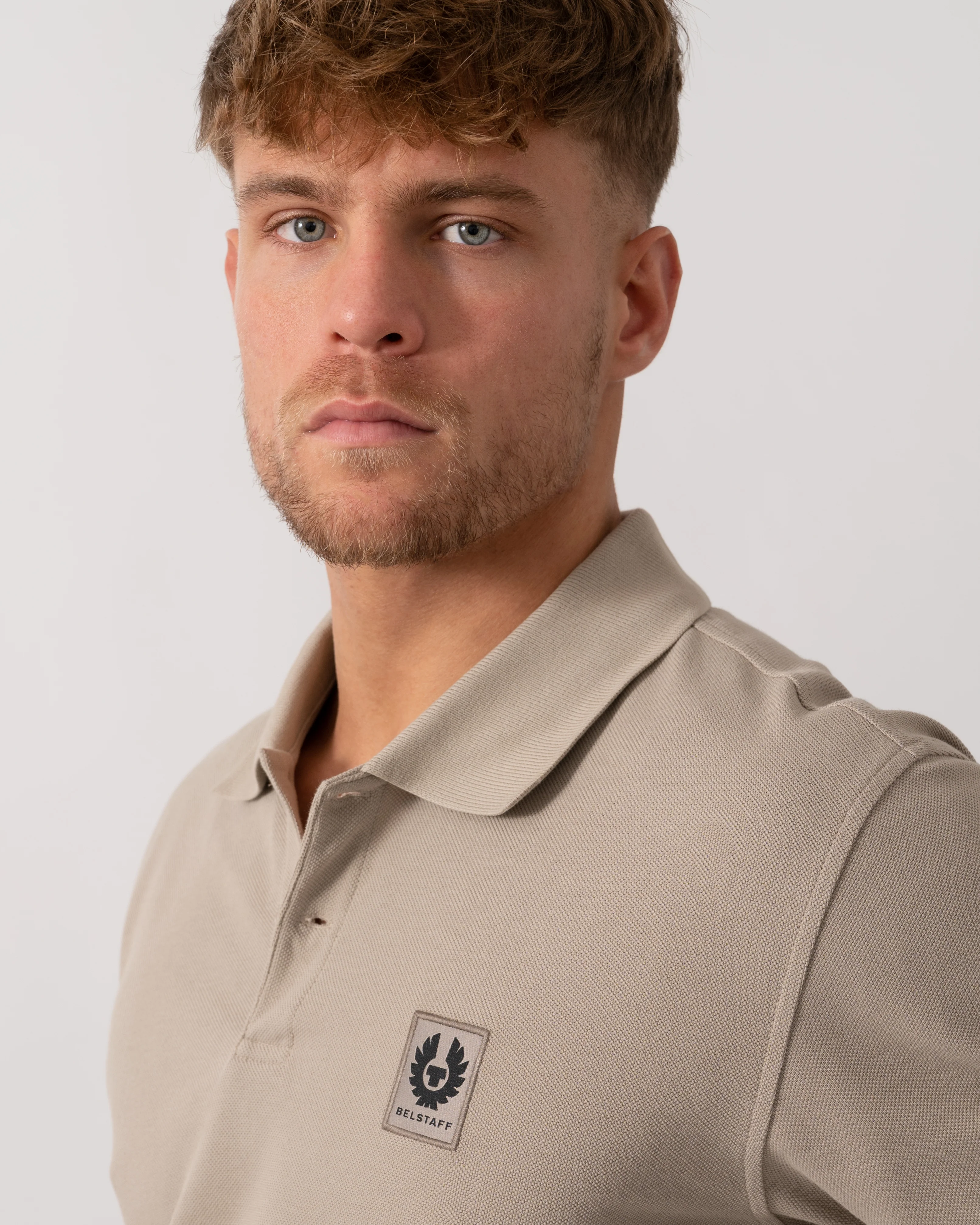 Belstaff Short Sleeved Mens Polo - Dark Sand - Image 3