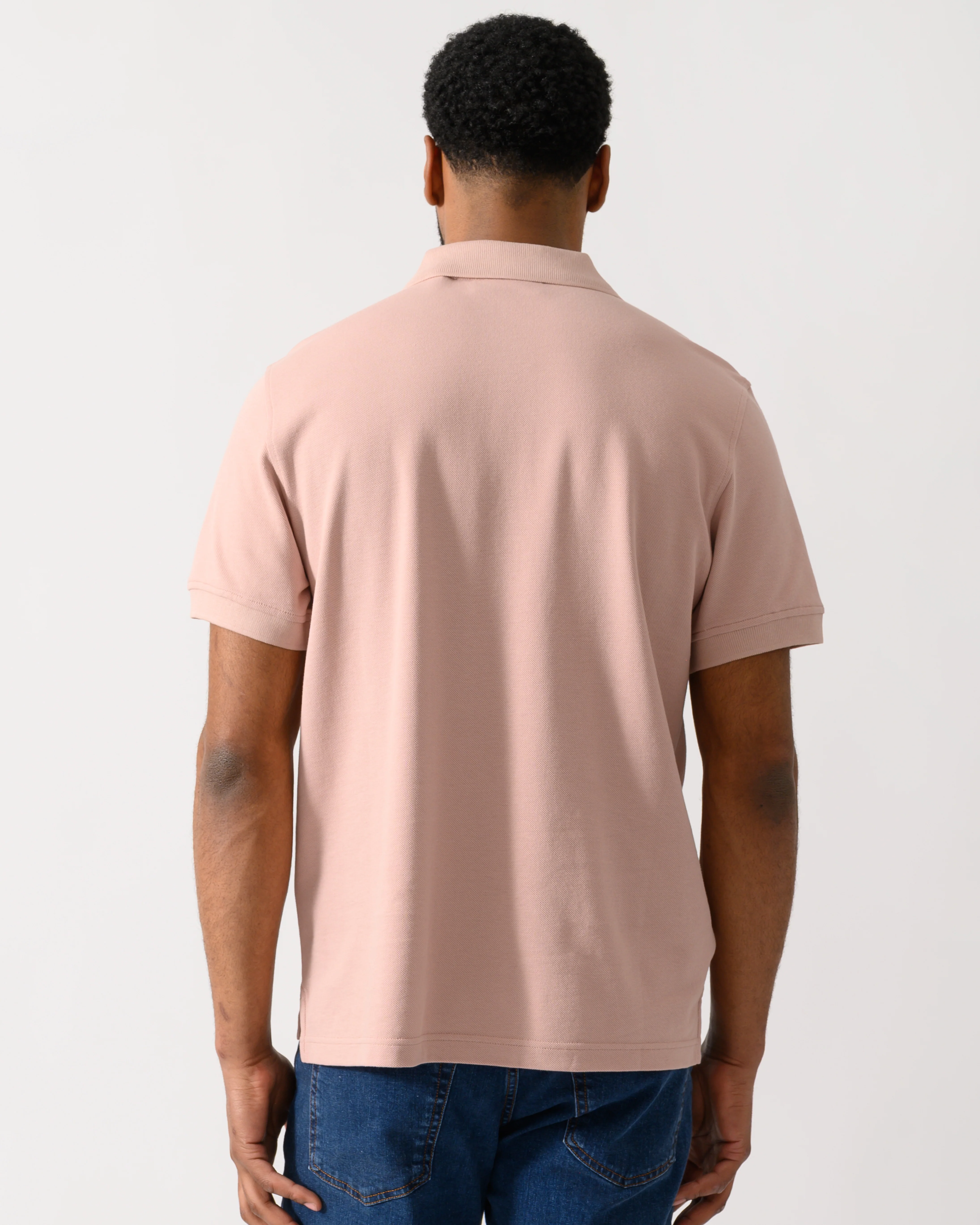Belstaff Short Sleeved Mens Polo - Dusk Pink - Image 4