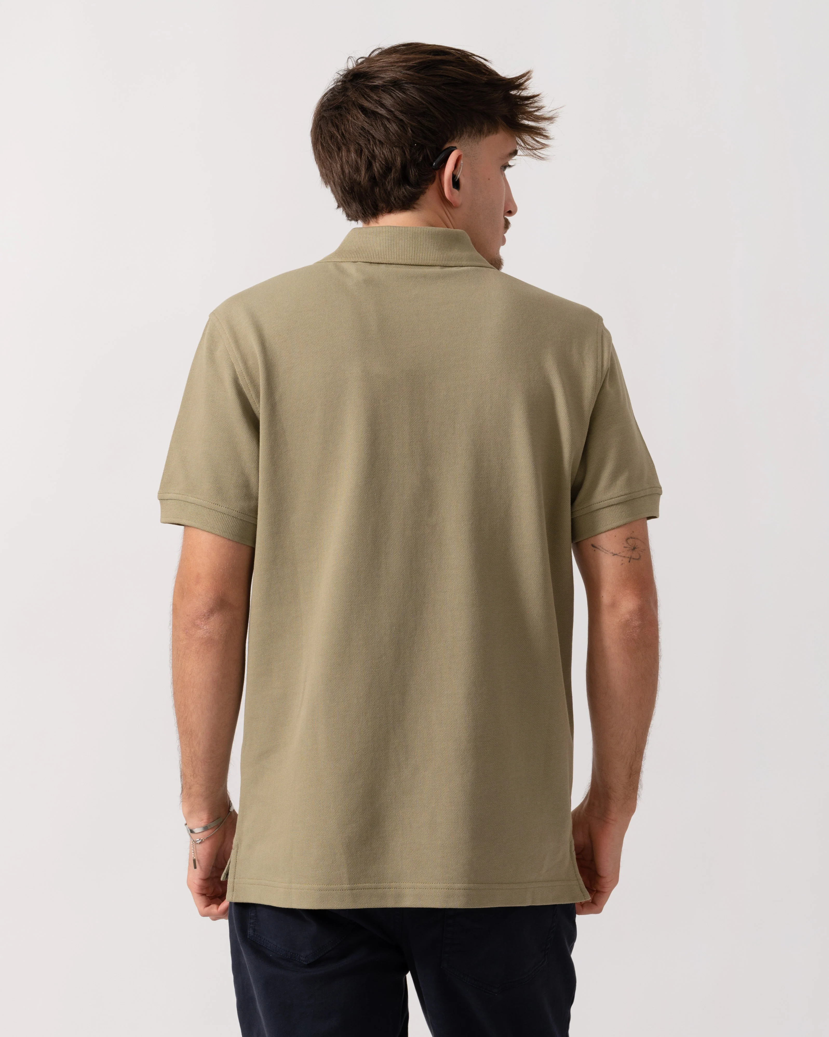 Belstaff Short Sleeved Mens Polo - Fatigue Green - Image 4