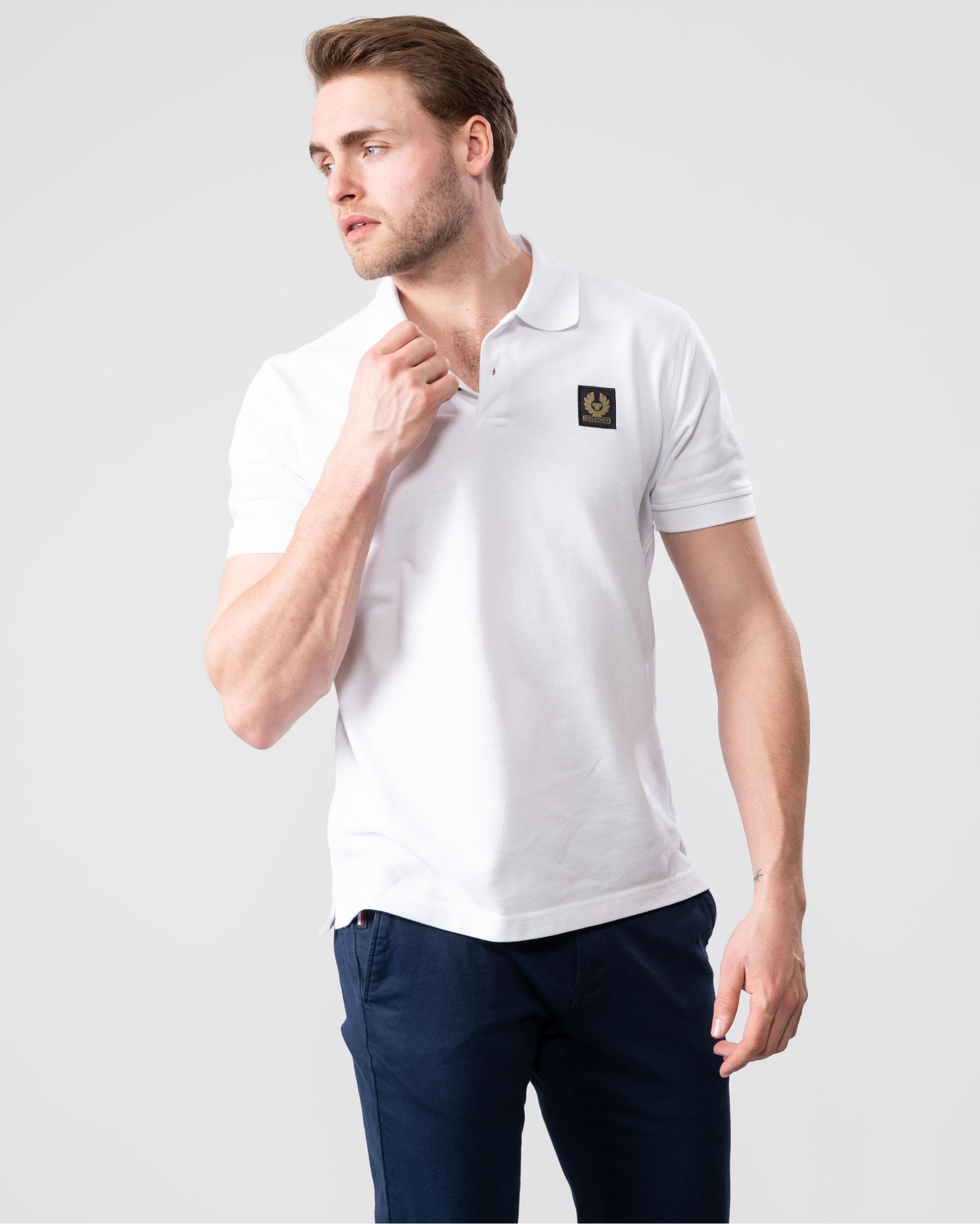 Belstaff Short Sleeved Mens Polo - White - Image 4