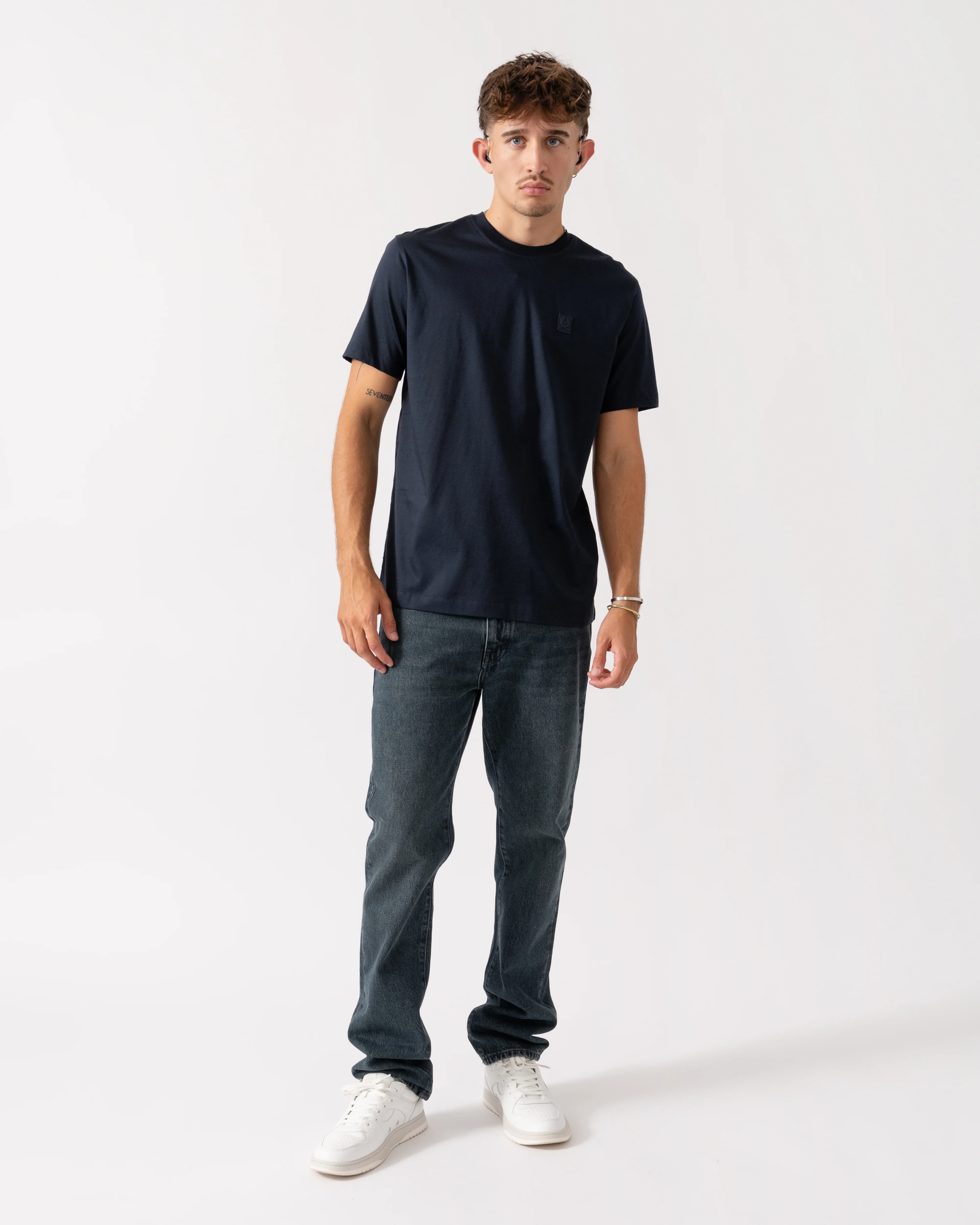 Belstaff Steel Mens T-Shirt - Dark Ink - Image 2
