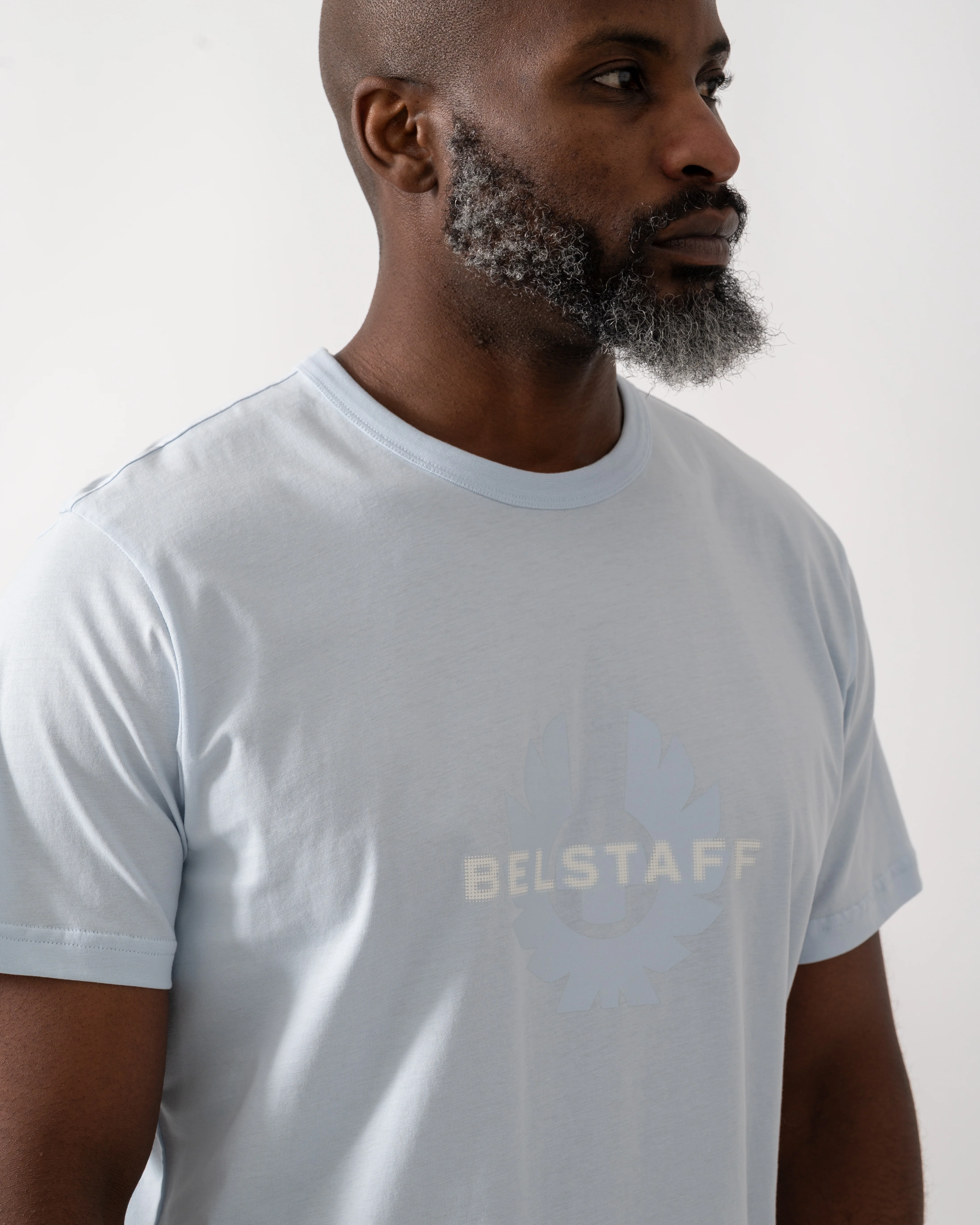 Belstaff Surface Mens T-Shirt - Sky Blue - Image 3