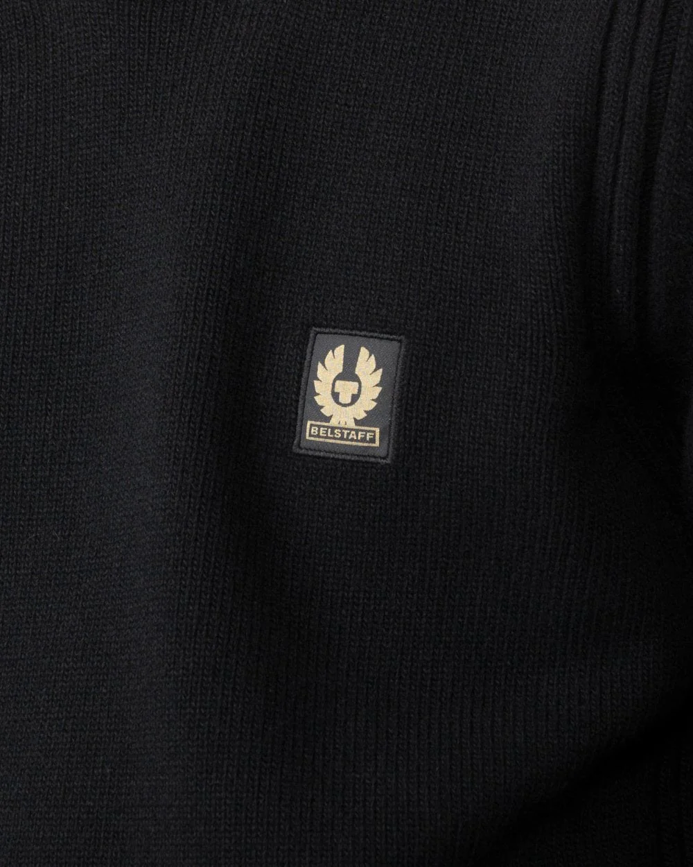 Belstaff Watch Mens Crew Neck Jumper With Logo Patch - Black - Image 5