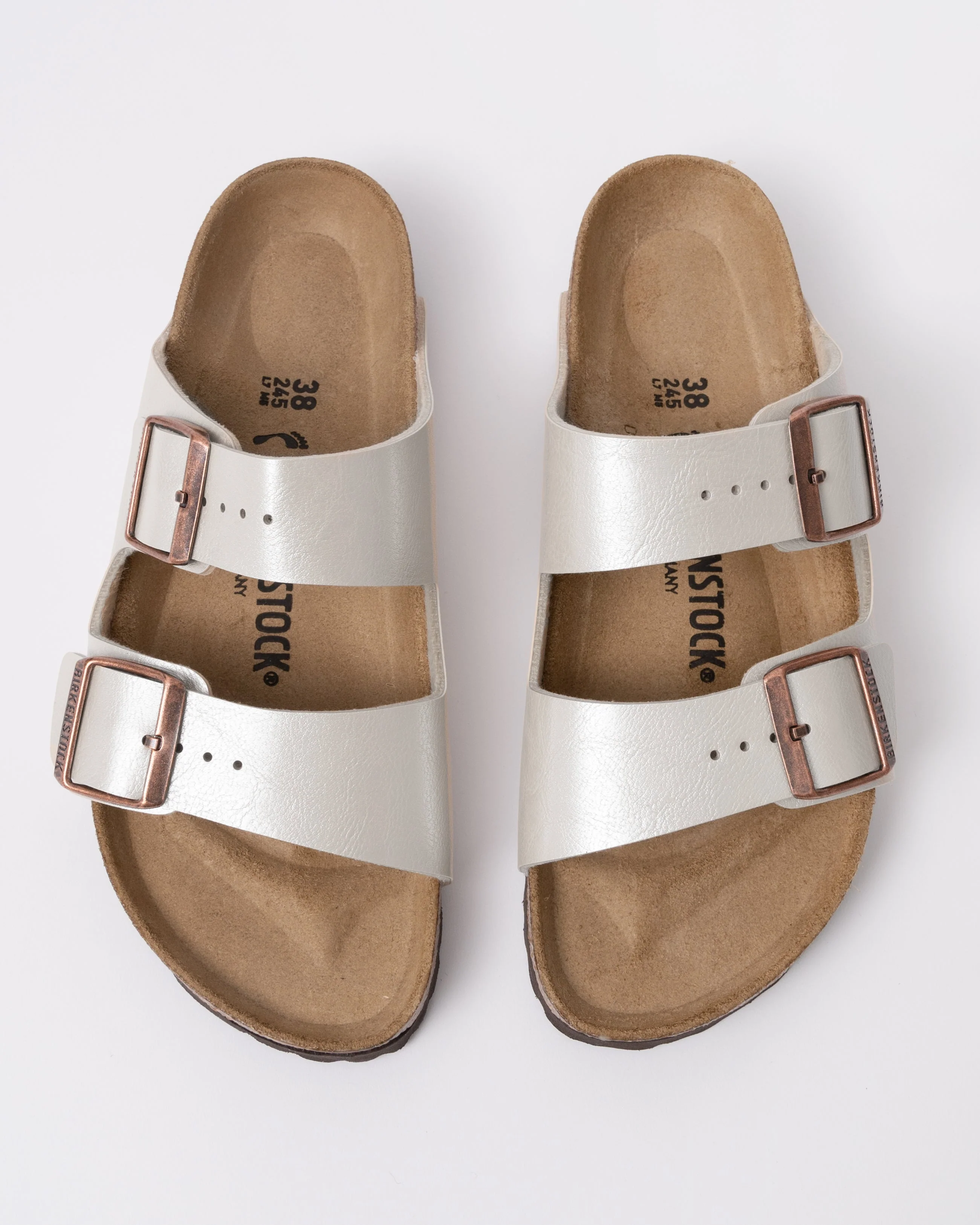 Birkenstock Arizona BF Womens Sandals - Graceful Pearl White - Image 2