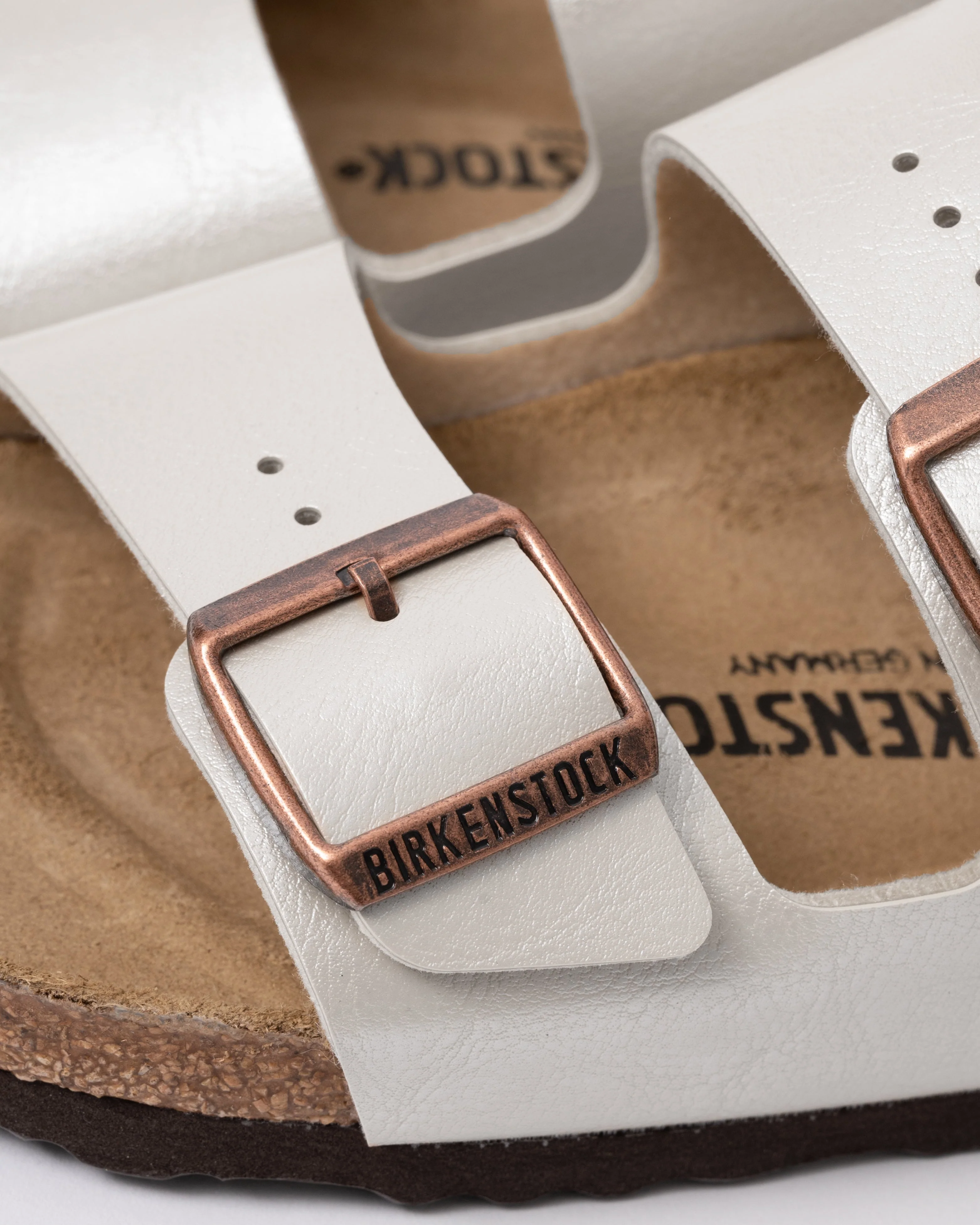 Birkenstock Arizona BF Womens Sandals - Graceful Pearl White - Image 3