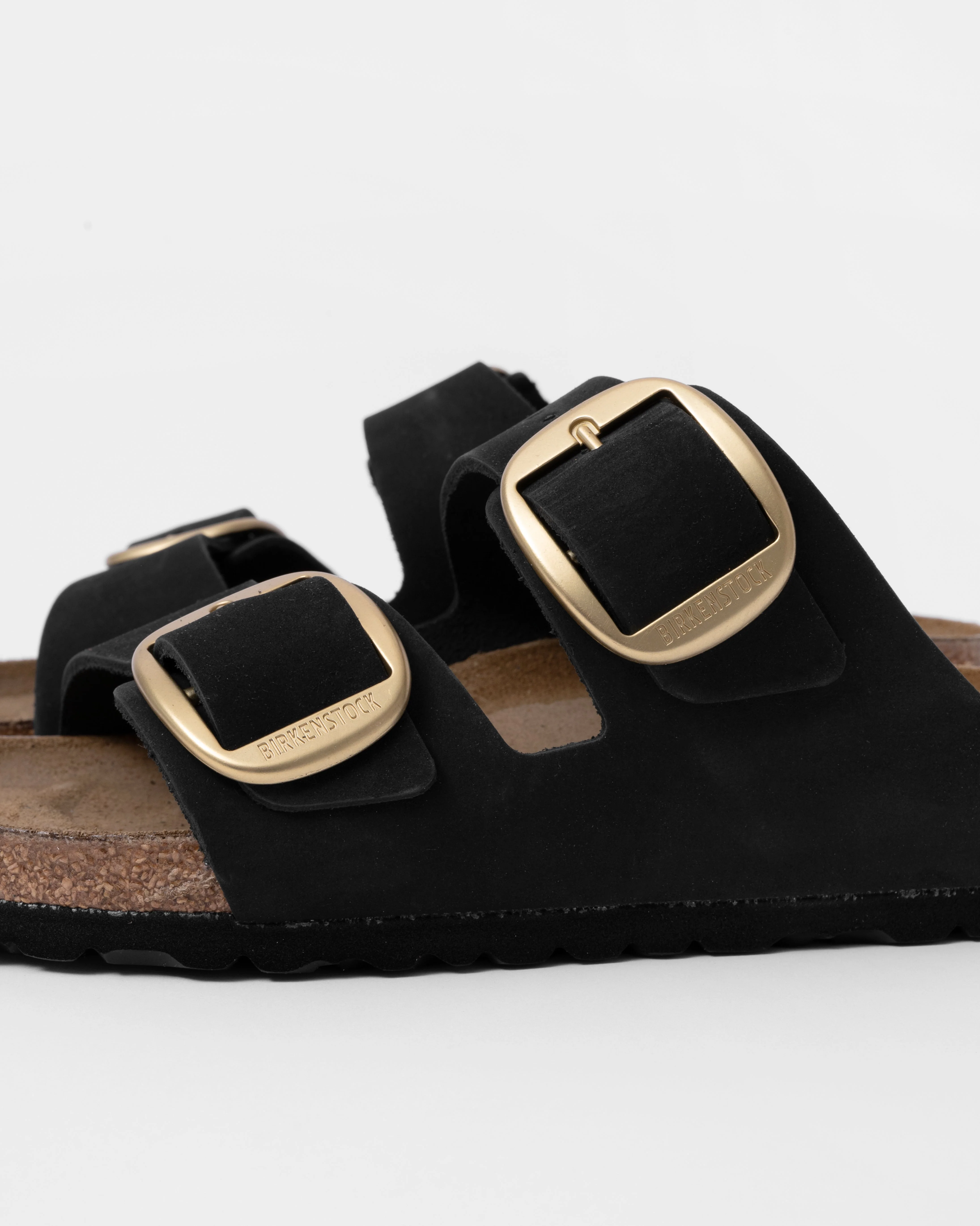 Birkenstock Arizona Big Buckle Nubuck Womens Sandals - Black - Image 2