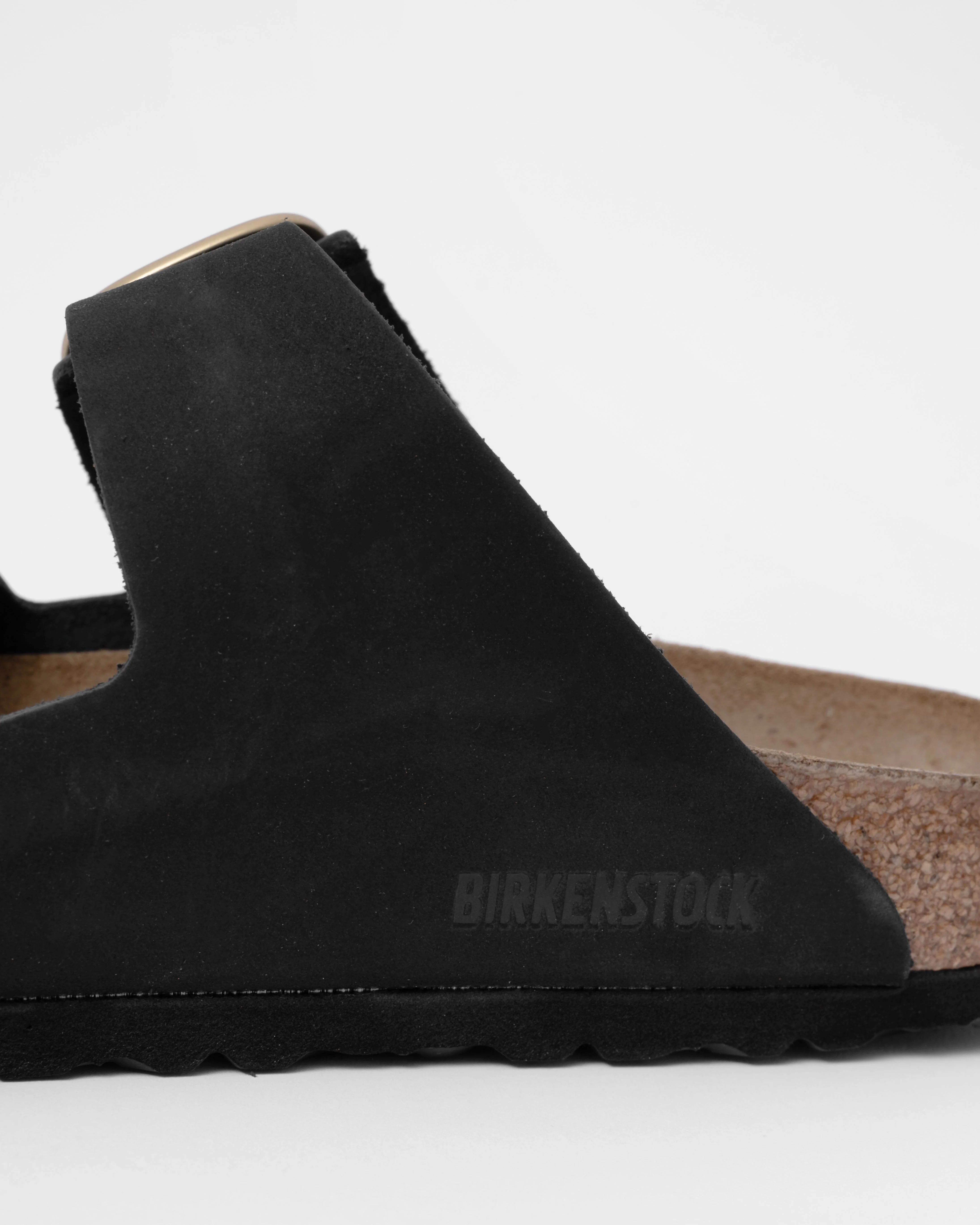 Birkenstock Arizona Big Buckle Nubuck Womens Sandals - Black - Image 3