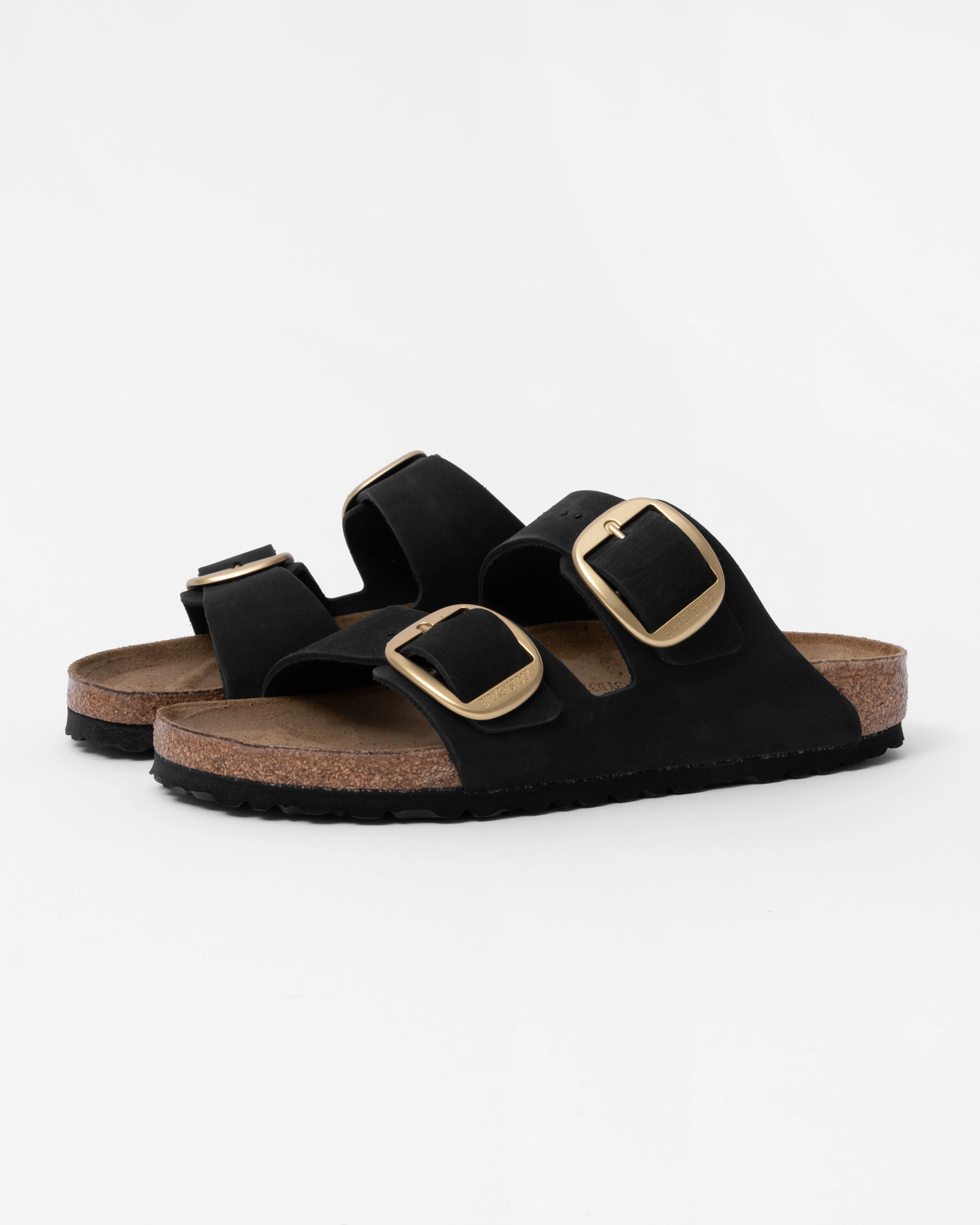 Birkenstock Arizona Big Buckle Nubuck Womens Sandals - Black - Image 6