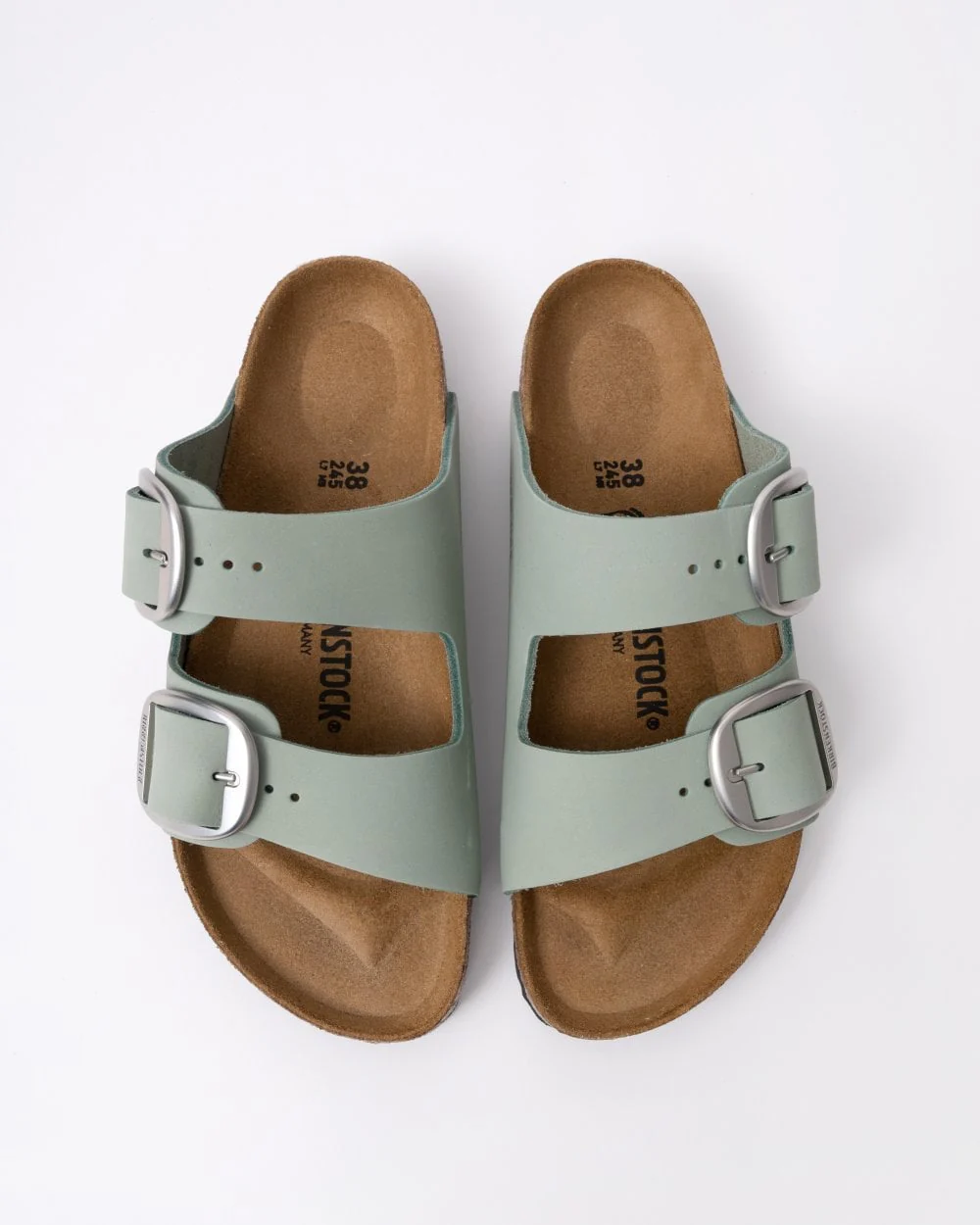 Birkenstock Arizona Big Buckle Nubuck Womens Sandals - Pure Sage - Image 2