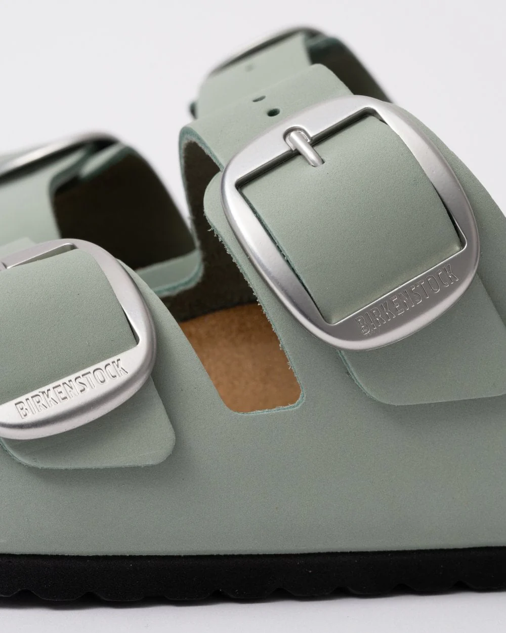 Birkenstock Arizona Big Buckle Nubuck Womens Sandals - Pure Sage - Image 5