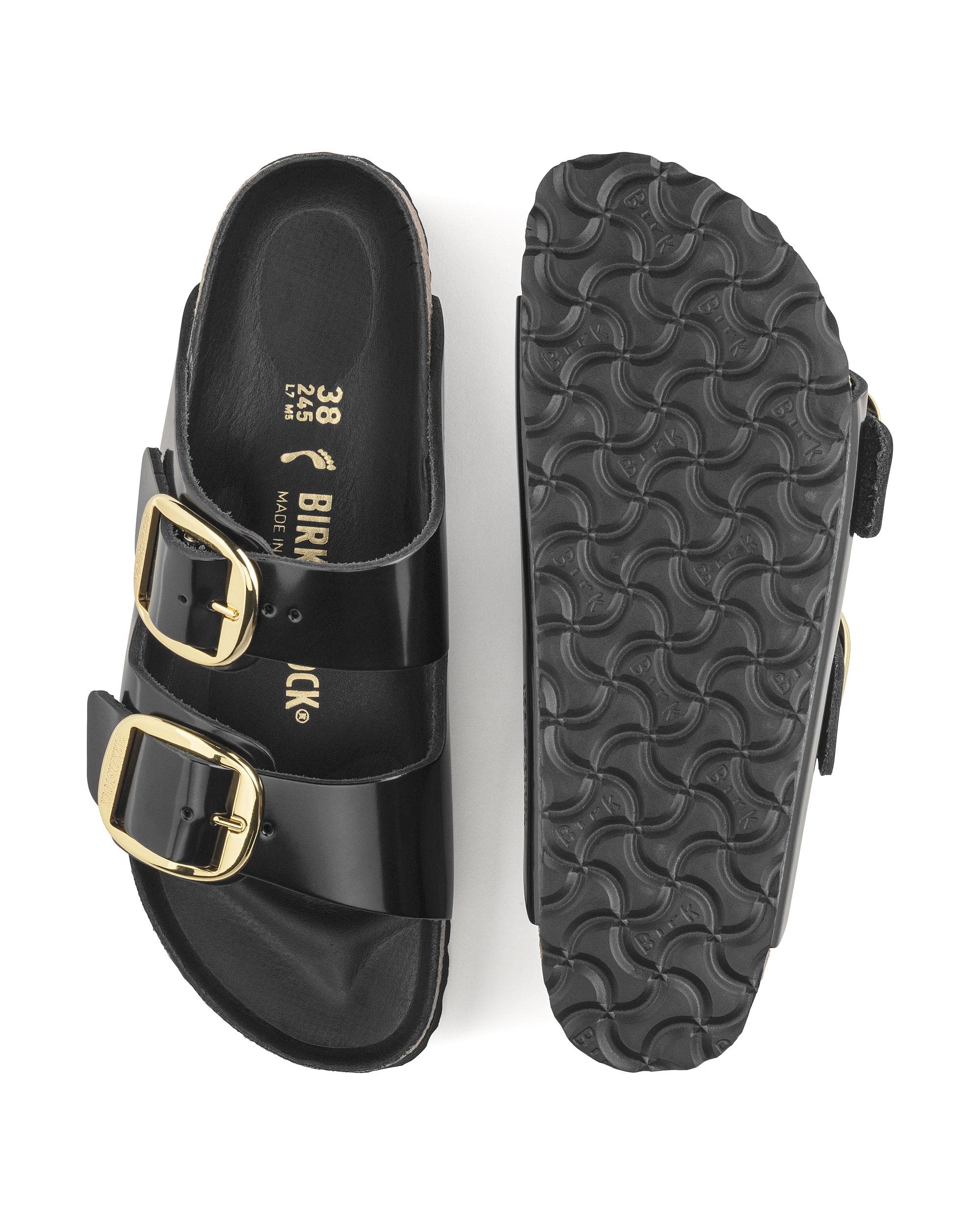 Birkenstock Arizona Big Buckle Womens Patent Leather Sandals - Image 3