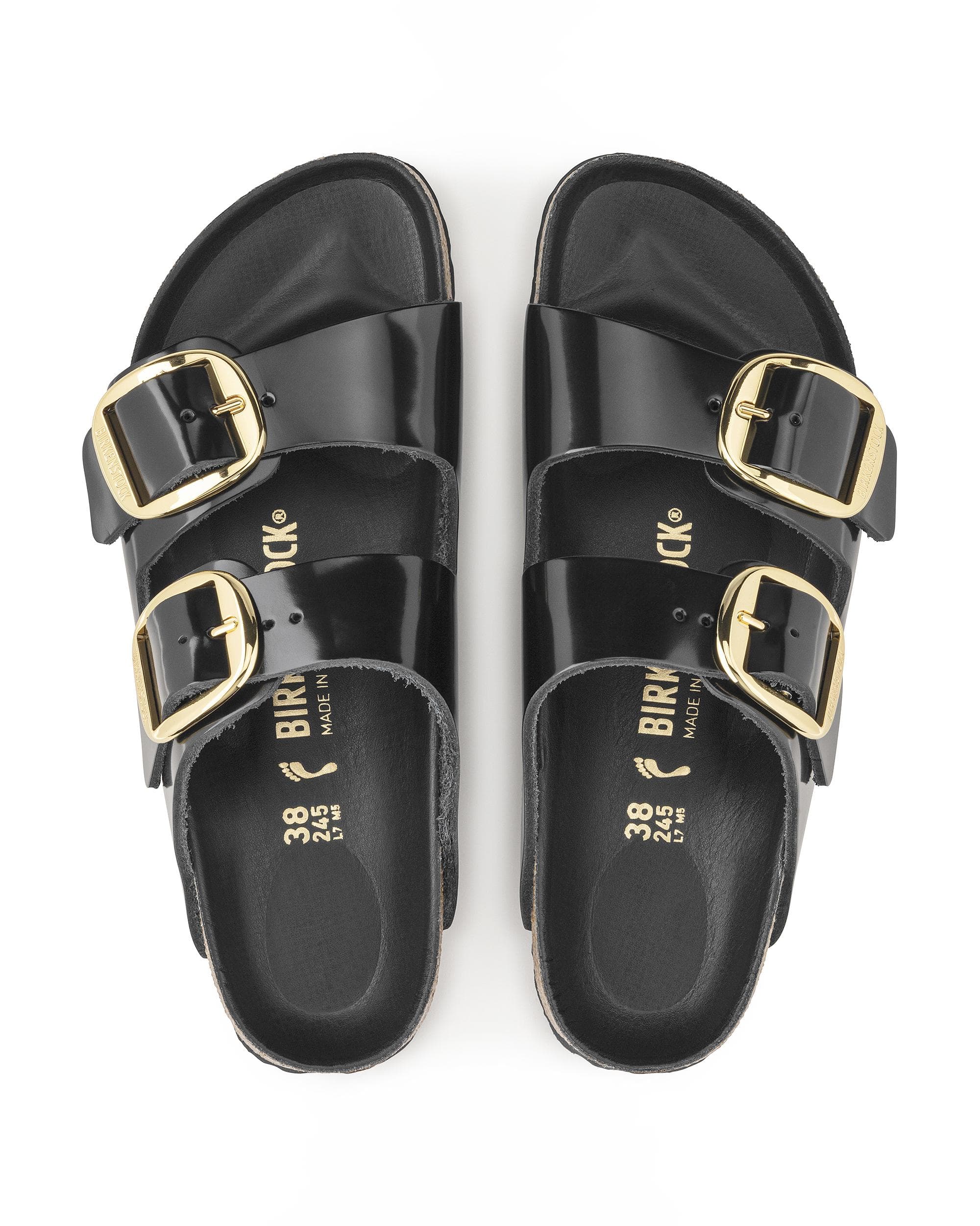 Birkenstock Arizona Big Buckle Womens Patent Leather Sandals - Image 6
