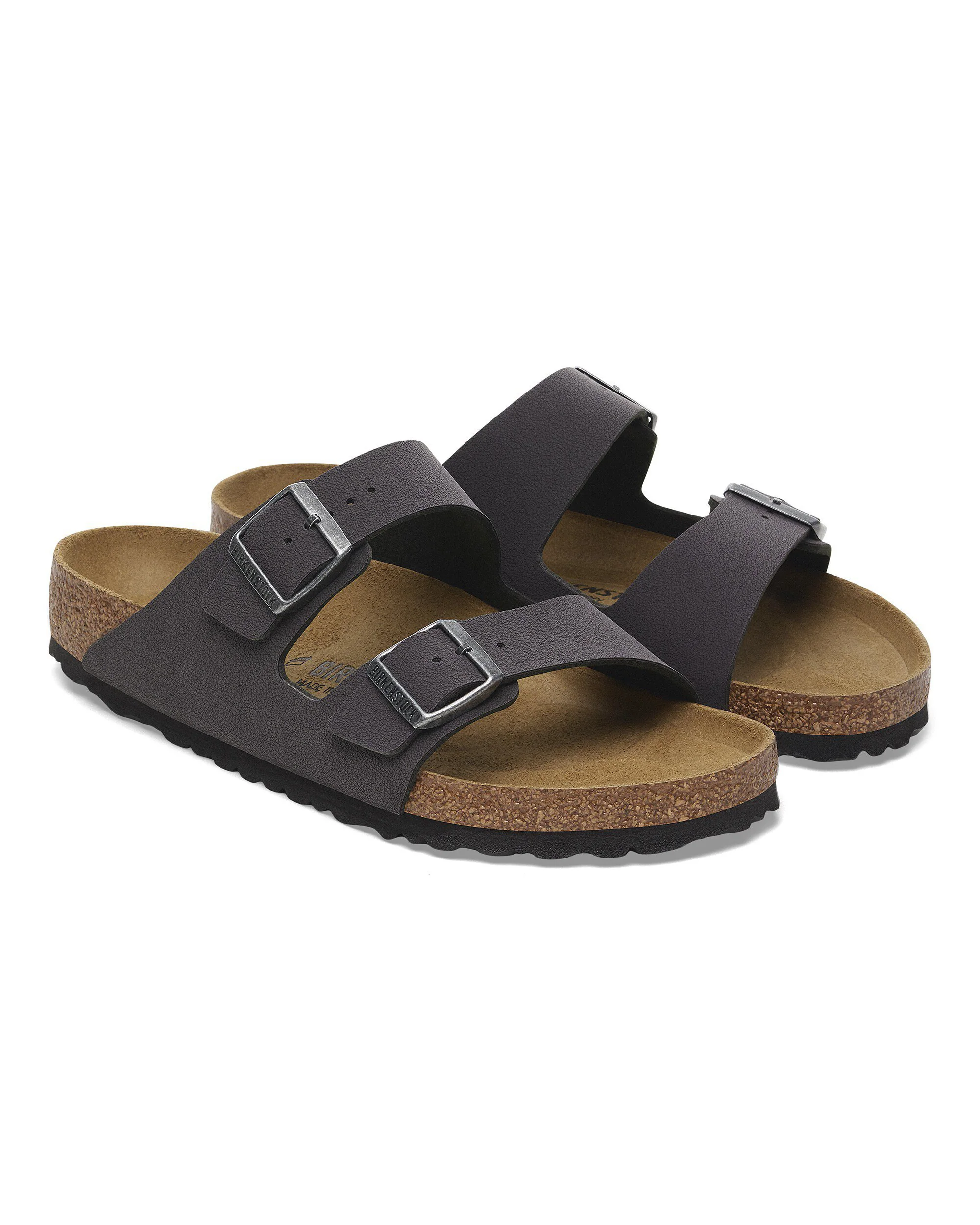 Birkenstock Arizona Birkibuc Mens Sandals Velvet Grey - Image 3