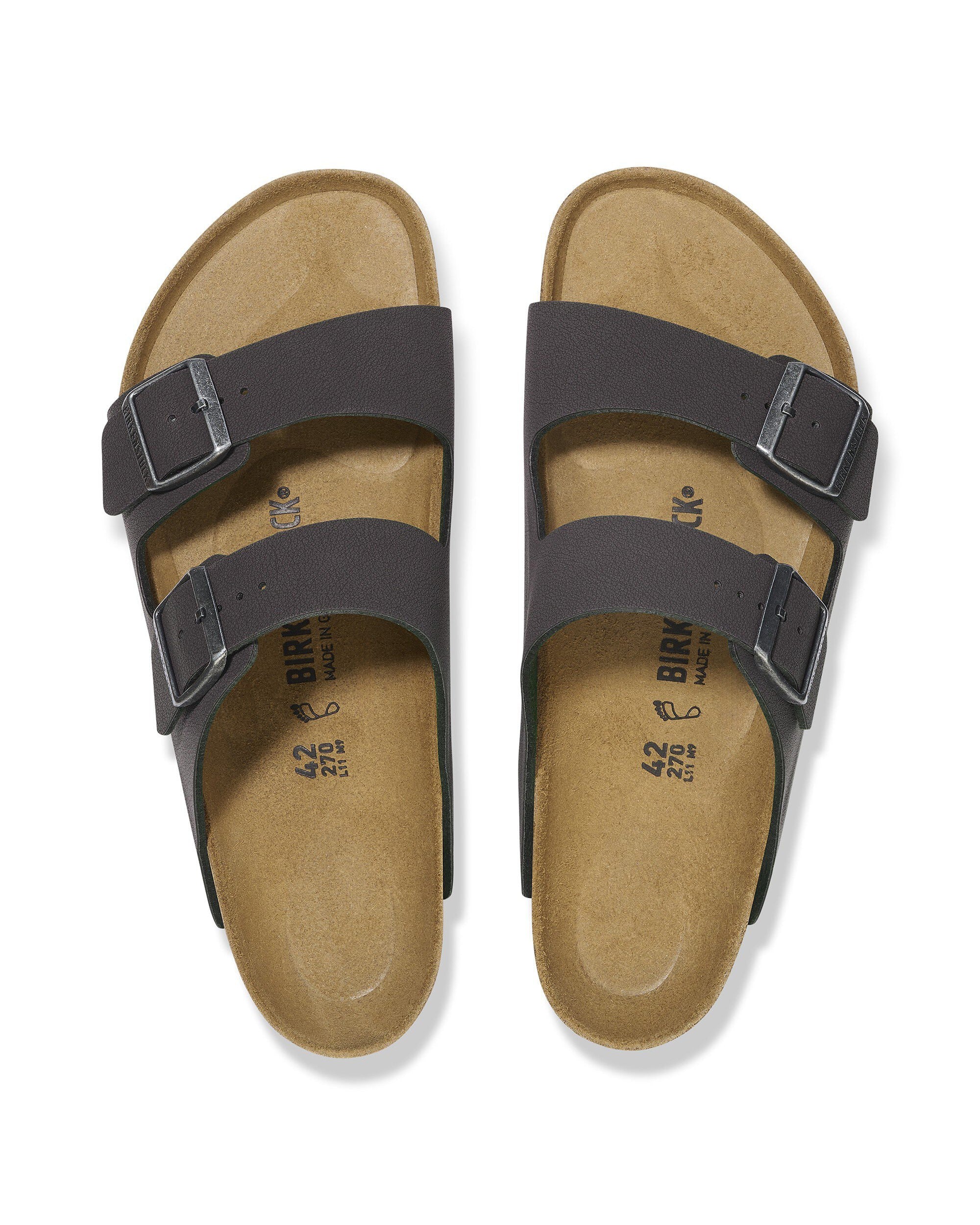 Birkenstock Arizona Birkibuc Mens Sandals Velvet Grey - Image 4