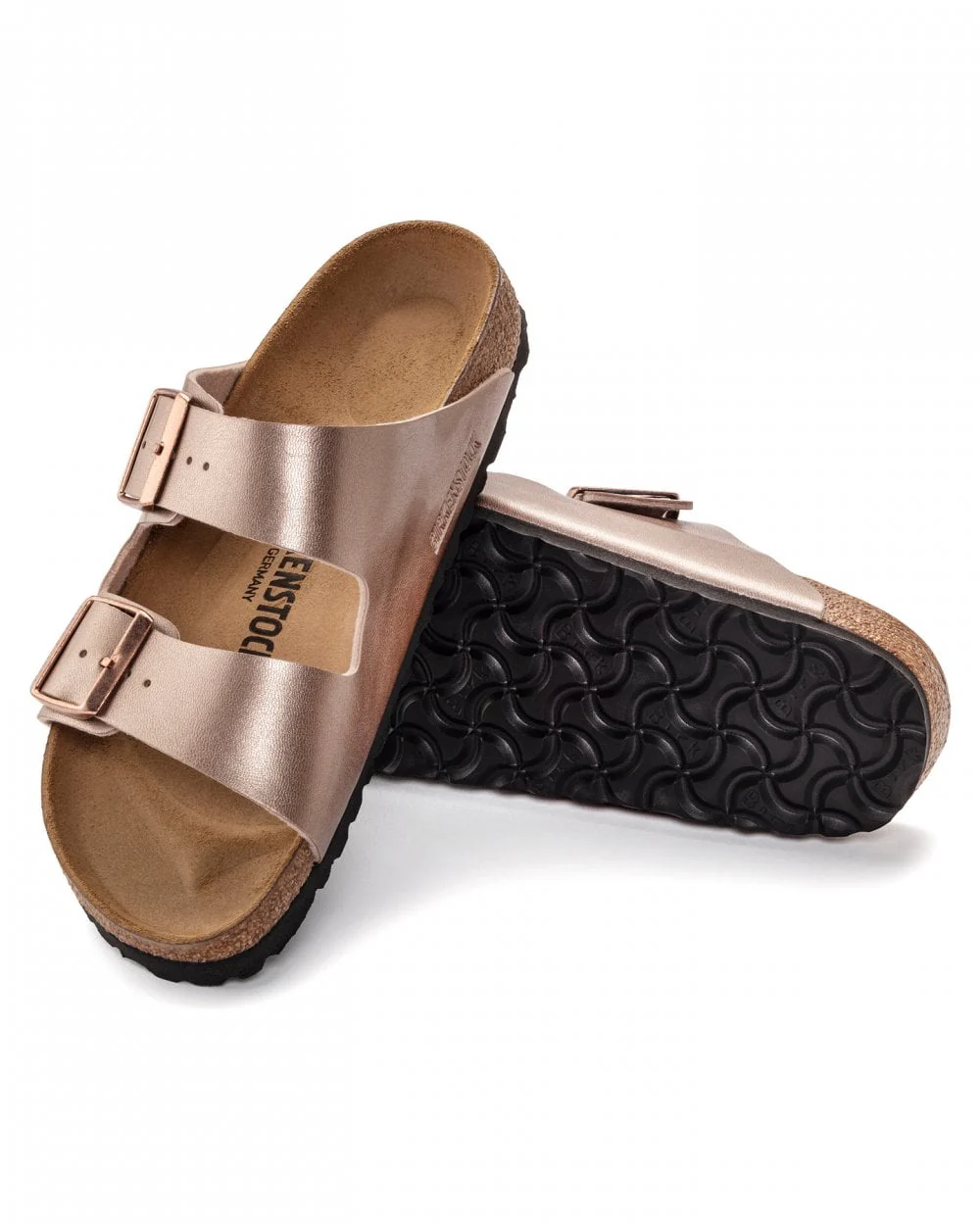Birkenstock Arizona Birko-Flor Metallic Womens Sandals - Copper - Image 5