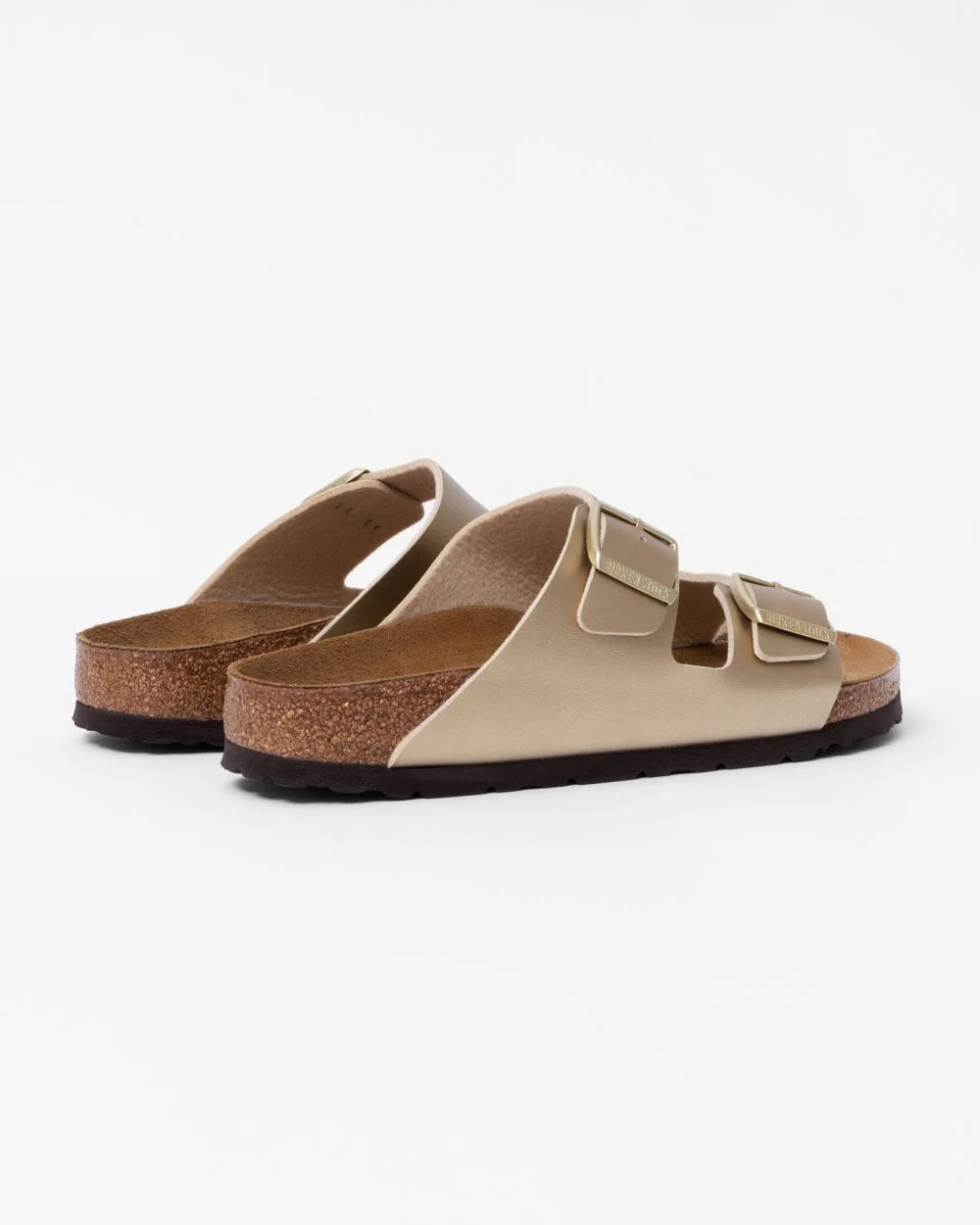 Birkenstock Arizona Birko-Flor Metallic Womens Sandals - Gold - Image 3