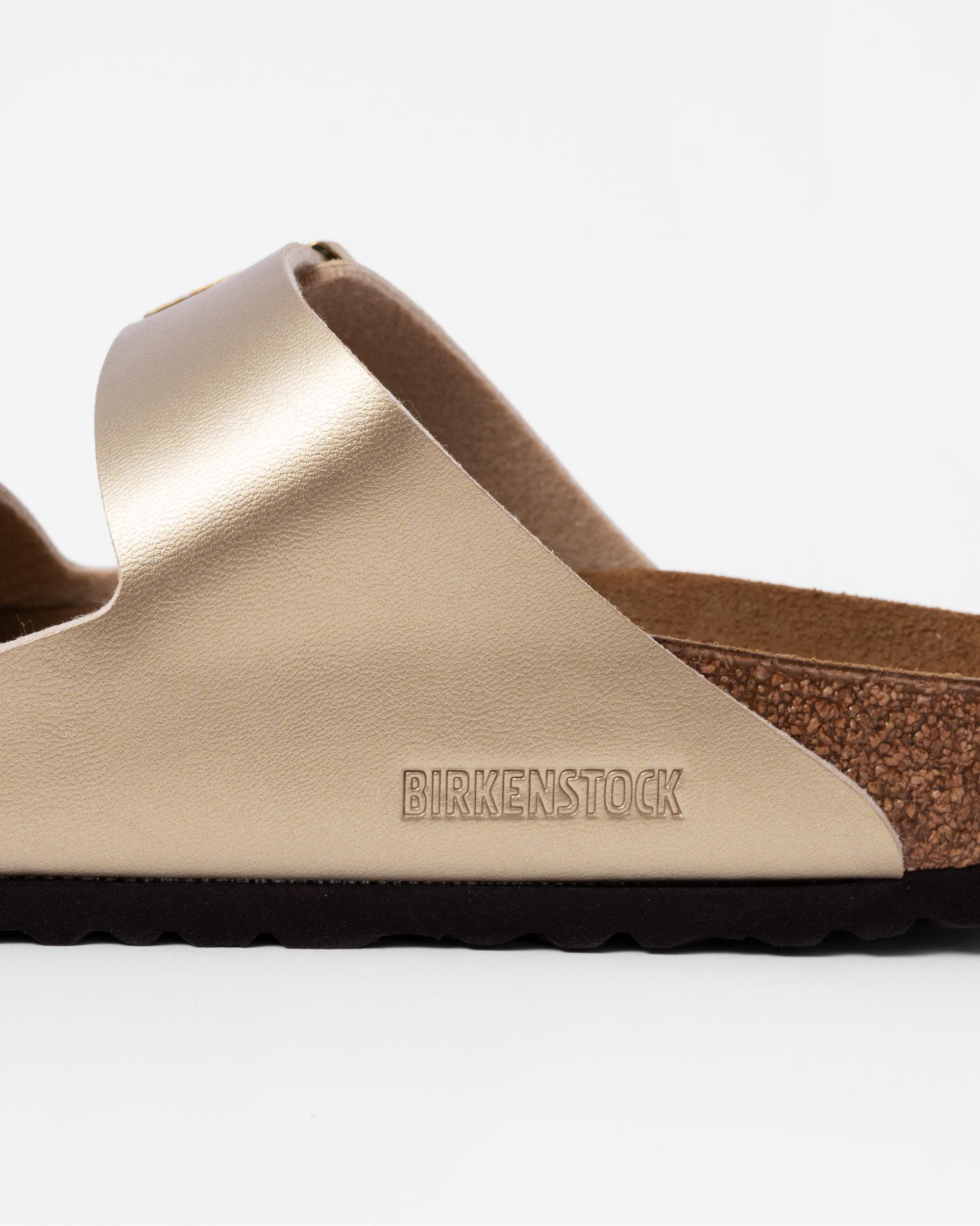 Birkenstock Arizona Birko-Flor Metallic Womens Sandals - Gold - Image 5