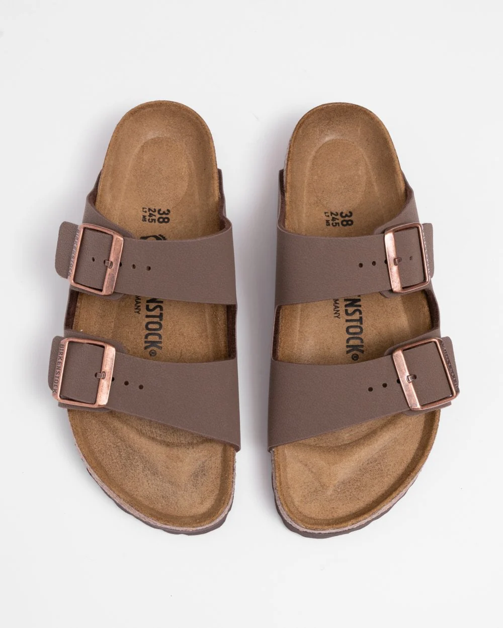 Birkenstock Arizona Birko-Flor Nubuck Womens Sandals - Mocha - Image 2
