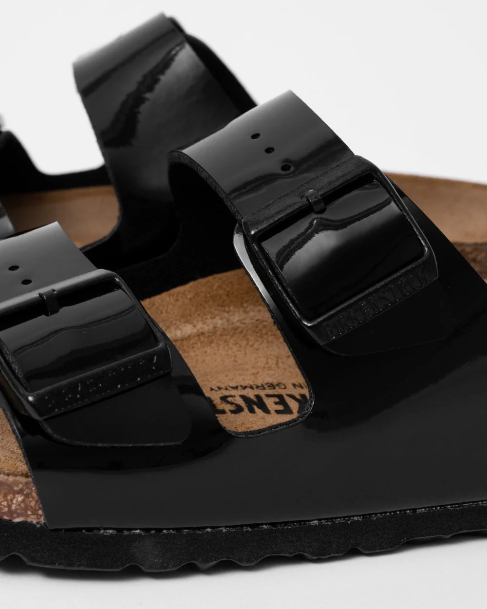 Birkenstock Arizona Birko-Flor Patent Womens Sandals - Black - Image 5