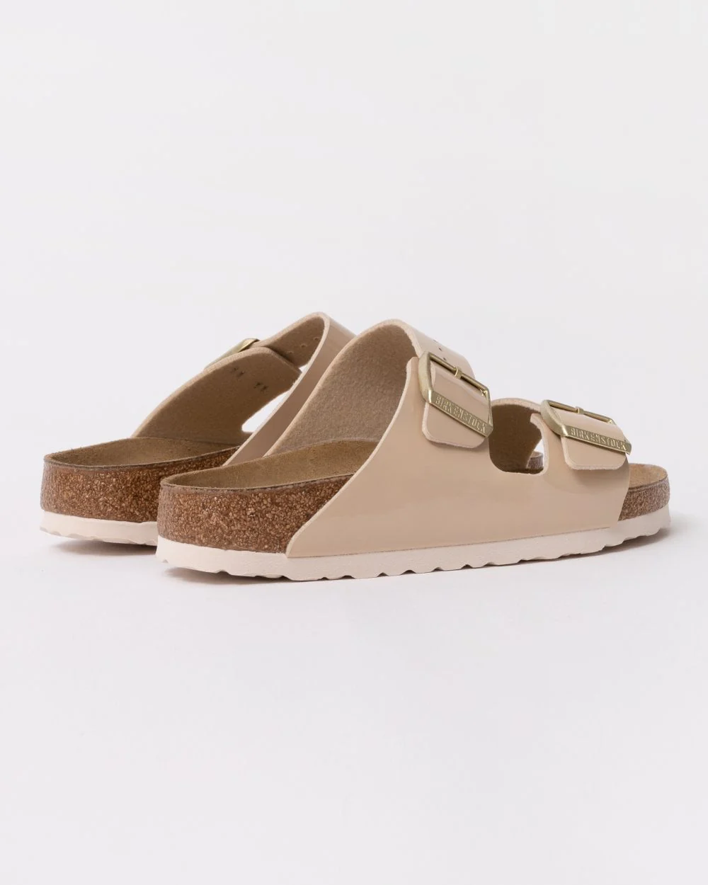 Birkenstock Arizona Birko-Flor Patent Womens Sandals - Sand - Image 5