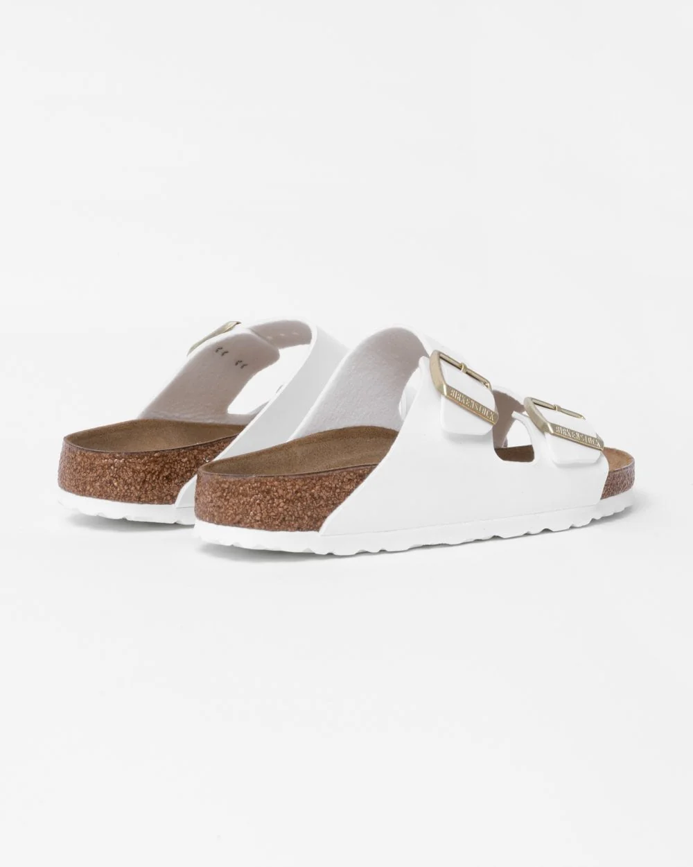 Birkenstock Arizona Birko-Flor Patent Womens Sandals - White - Image 3
