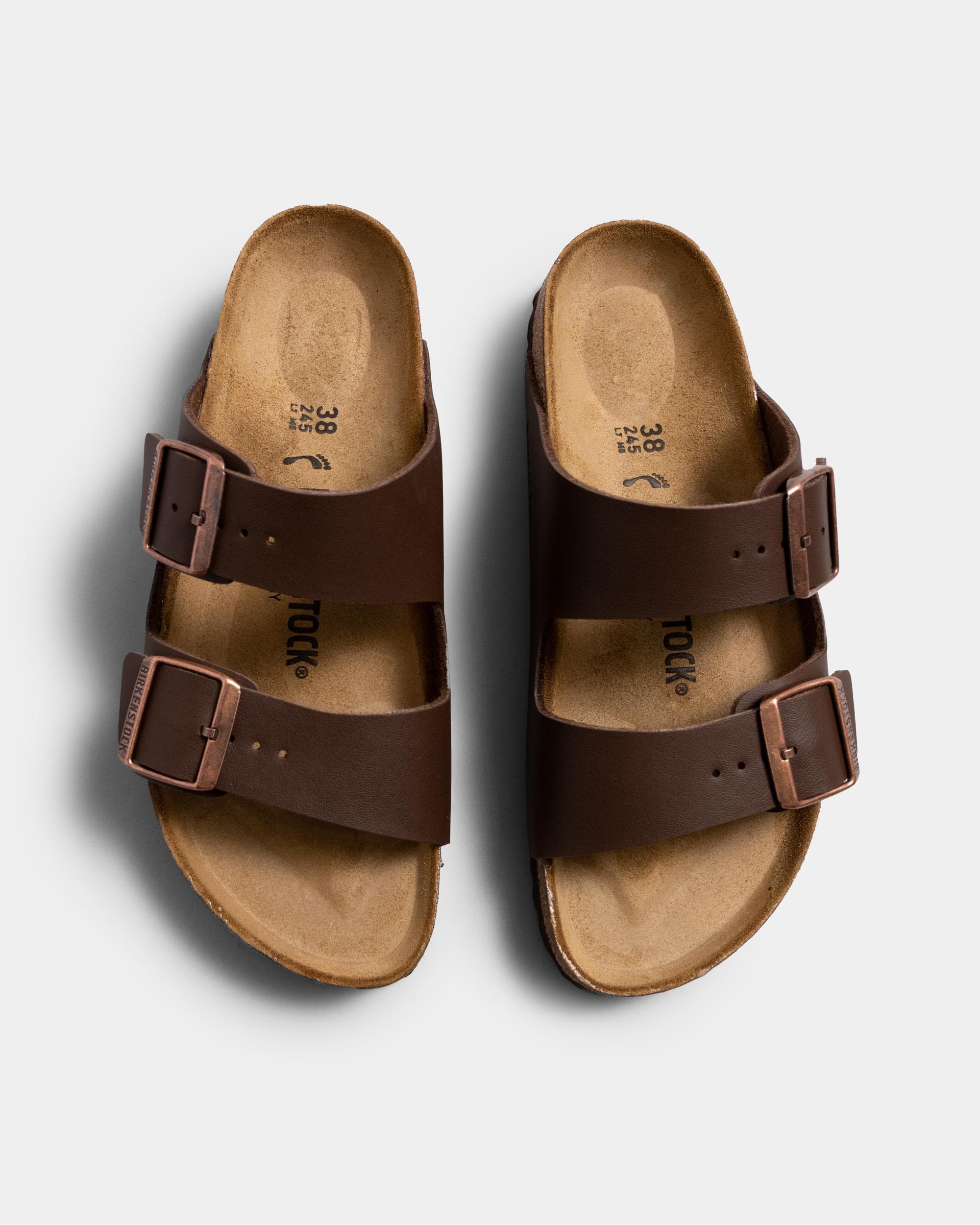 Birkenstock Arizona Narrow Birko-Flor Womens Sandals - Dark Brown - Image 2