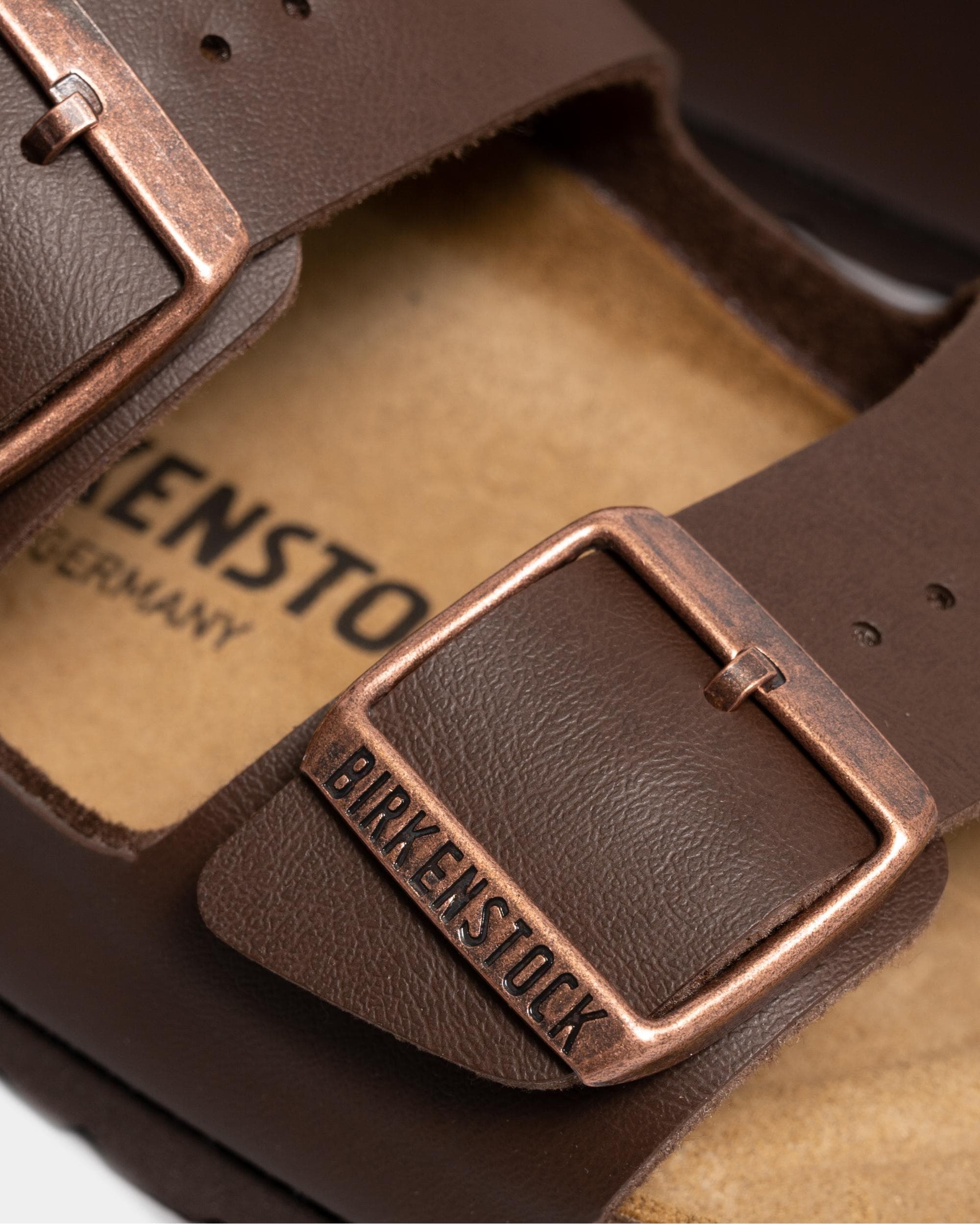Birkenstock Arizona Narrow Birko-Flor Womens Sandals - Dark Brown - Image 3