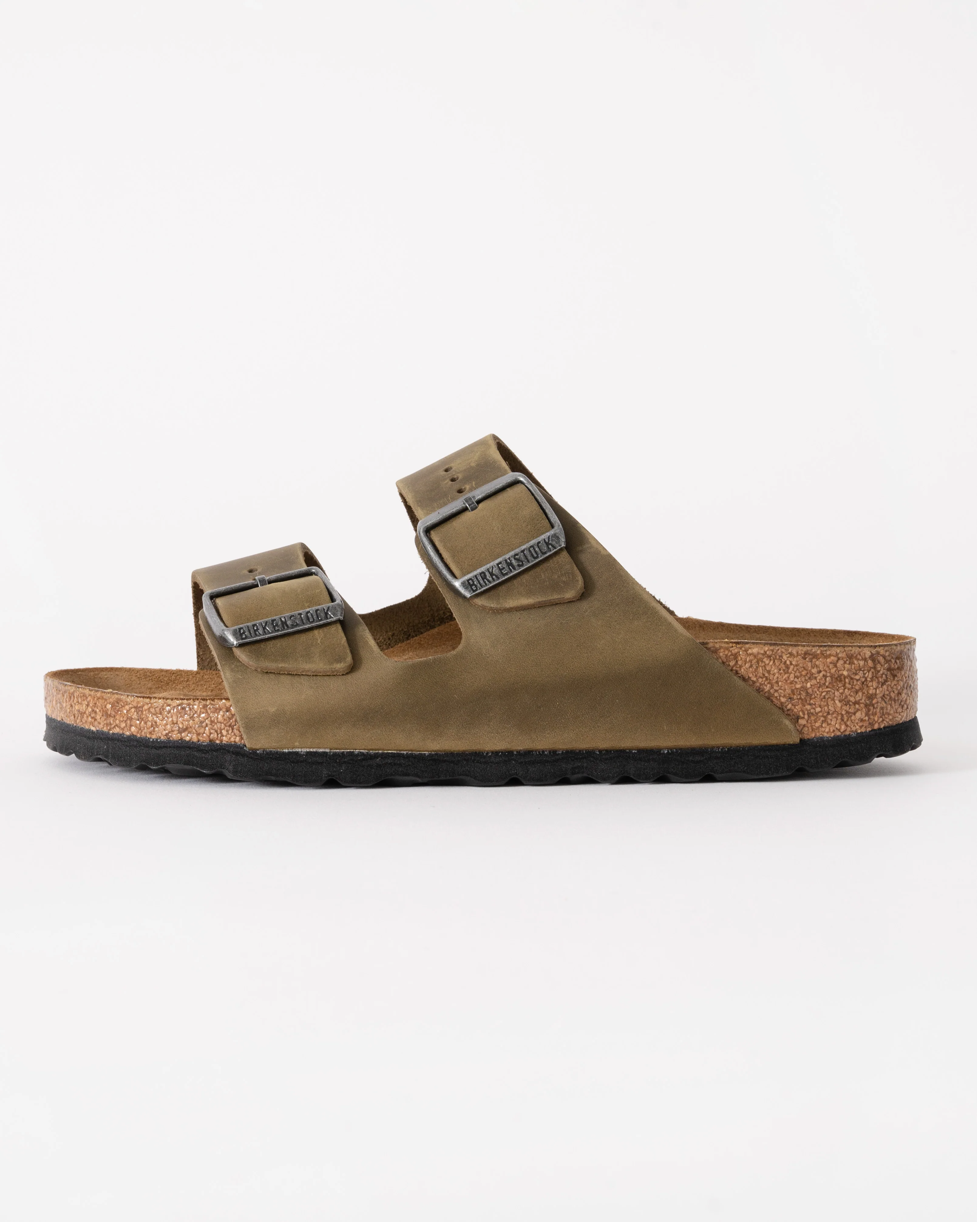 Birkenstock Arizona Oiled Natural Leather Womens Sandals - Faded Khaki - Image 2