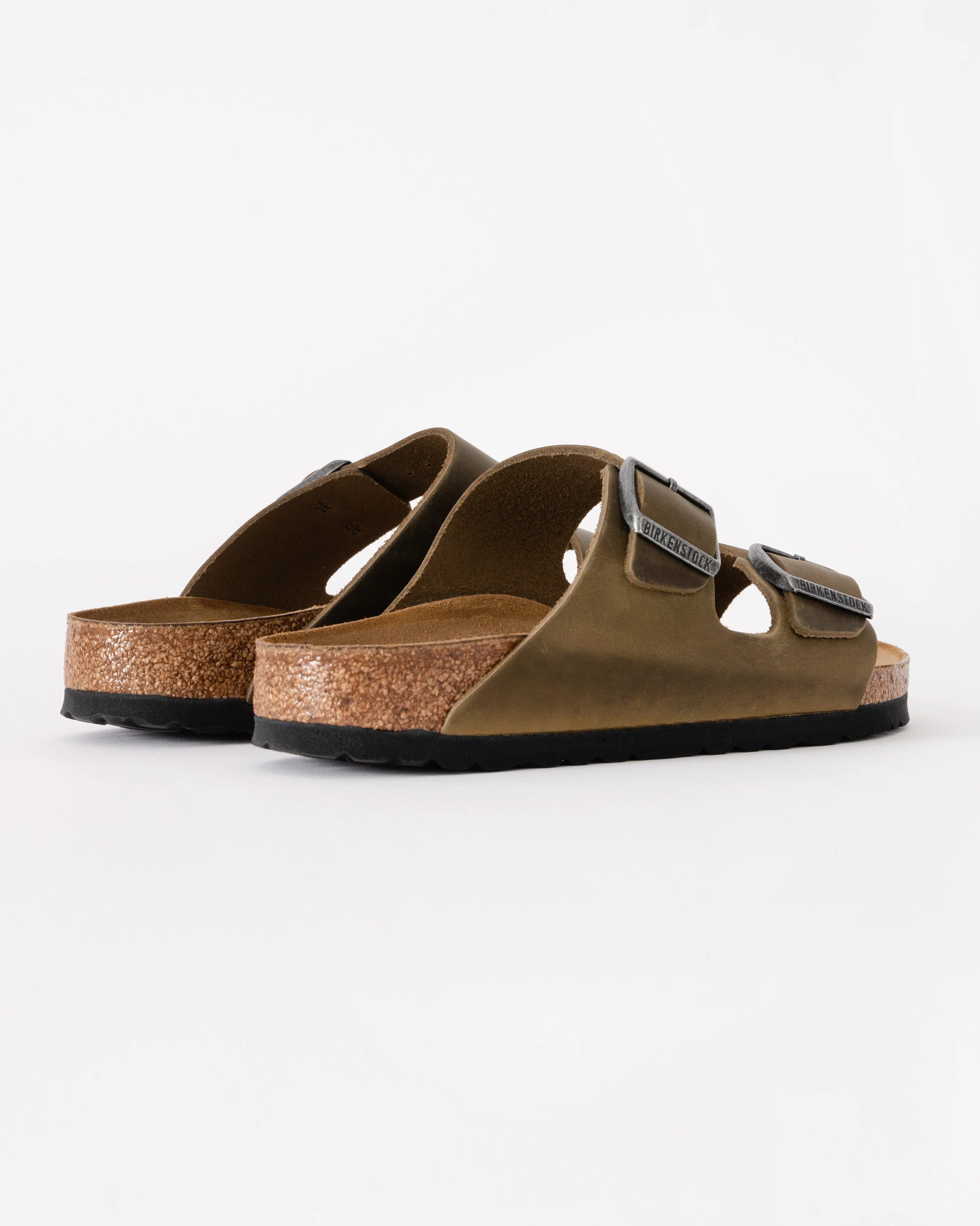 Birkenstock Arizona Oiled Natural Leather Womens Sandals - Faded Khaki - Image 4