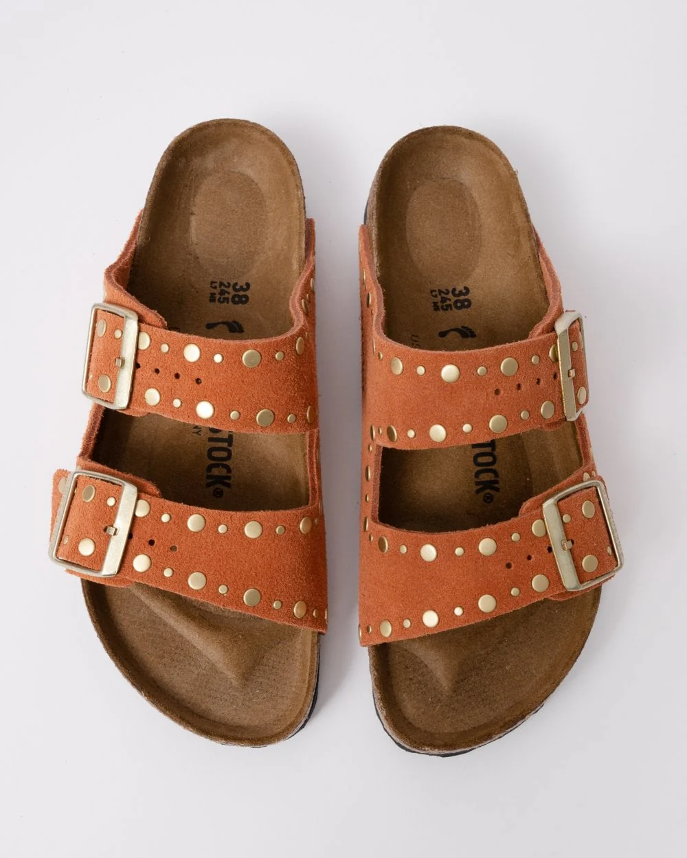 Birkenstock Arizona Rivet Border Womens Suede Leather Sandals - Image 5